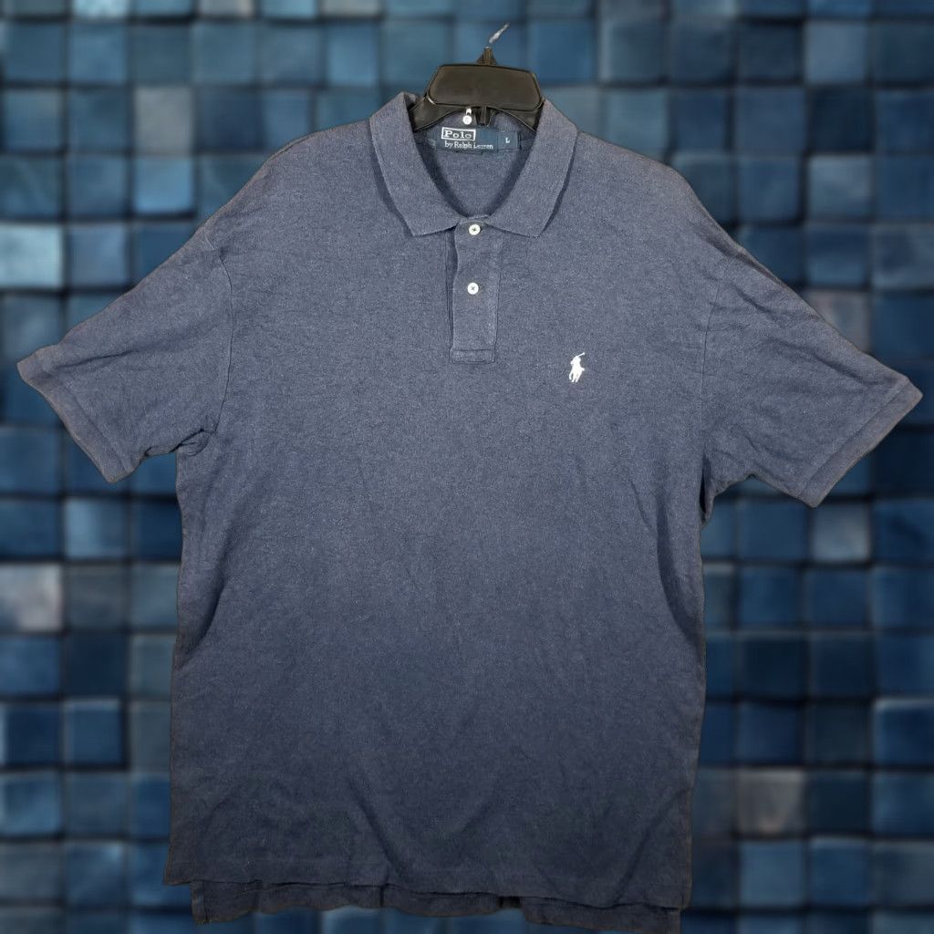 Ralph Lauren VINTAGE Polo Ralph Lauren Shirt Men Adult Large Blue White Striped 100% Cotton Size US L / EU 52-54 / 3 - 1 Thumbnail
