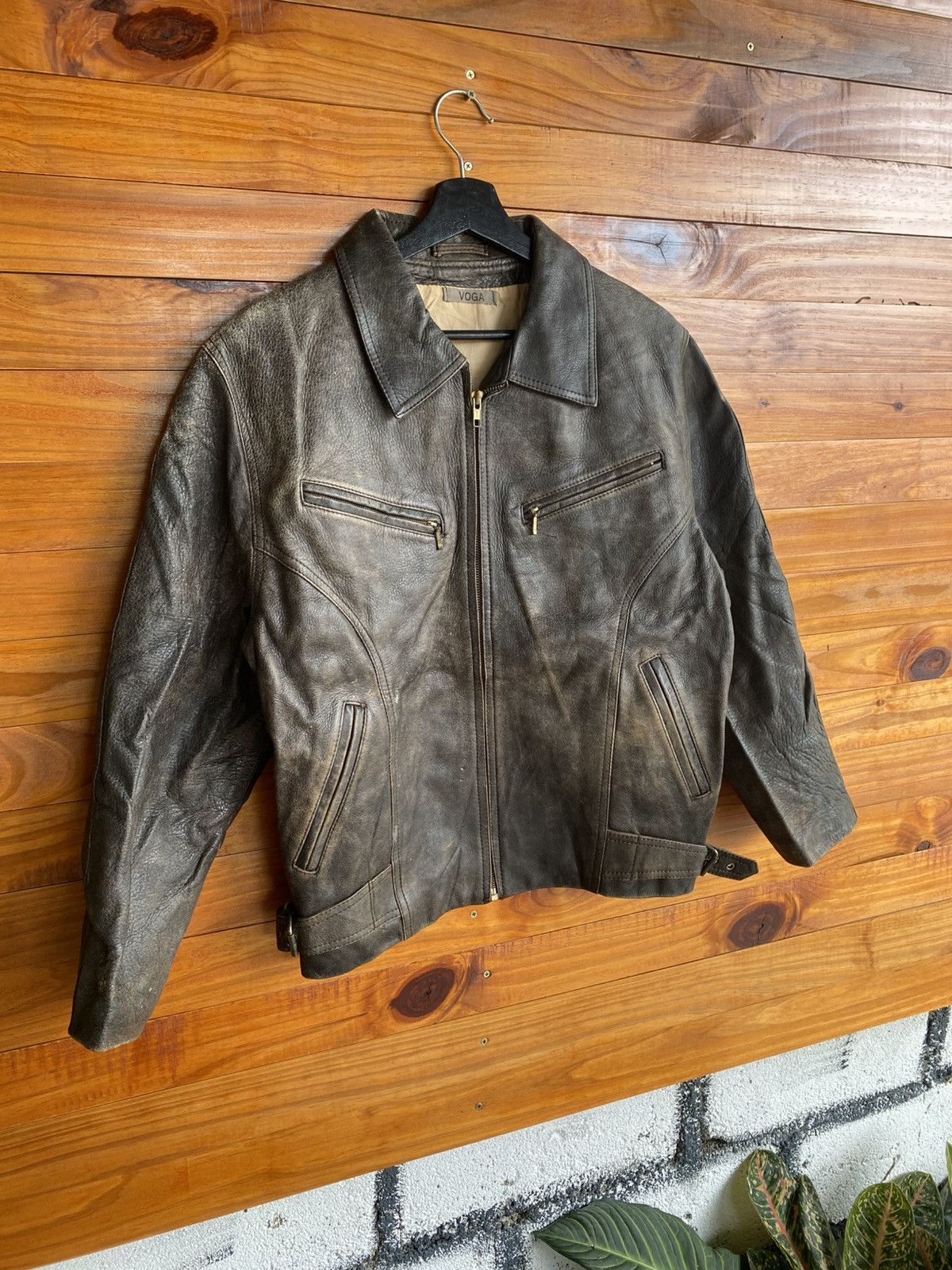 Genuine Leather Vintage VOGA Brown Leather Jacket – Classic Timeless Style Size US M / EU 48-50 / 2 - 5 Thumbnail