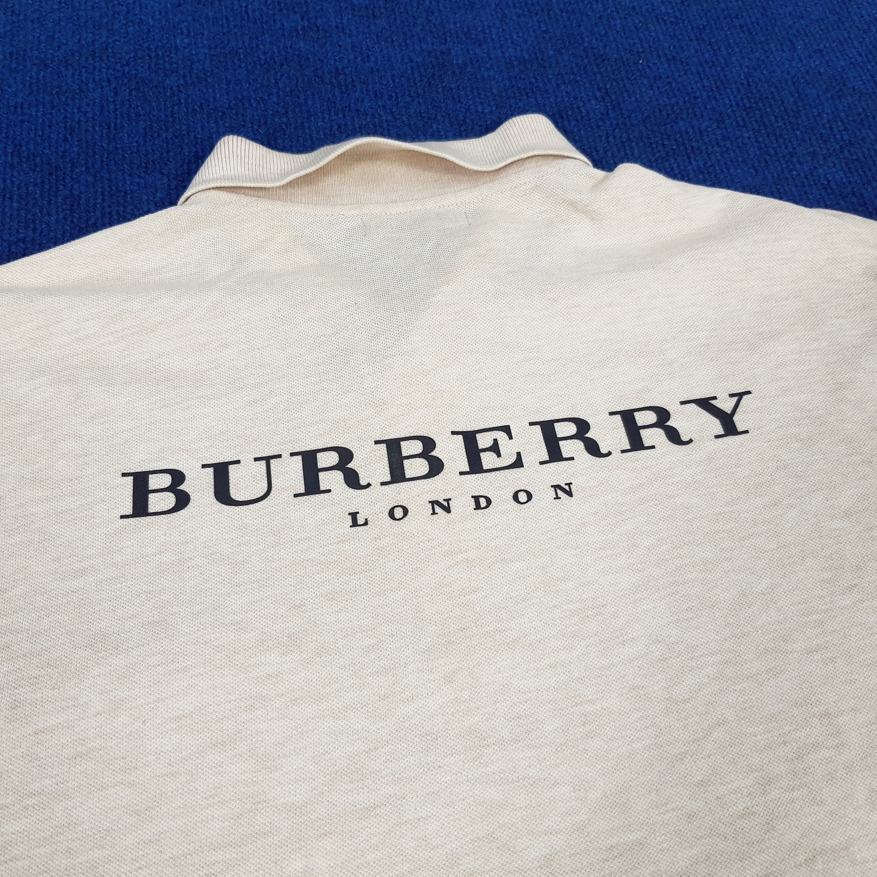 Burberry × Vintage Vintage Burberry London Long Sleeve Polo Shirt Size US L / EU 52-54 / 3 - 2 Thumbnail