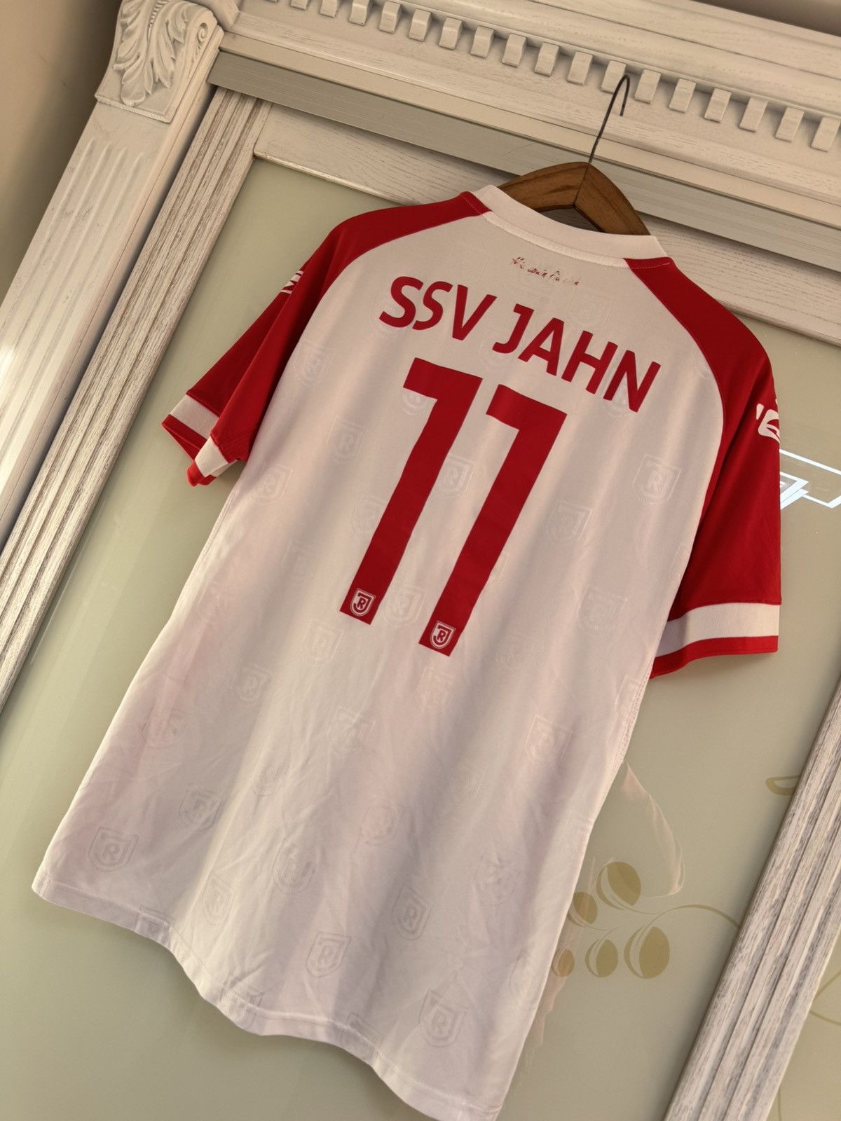 Vintage Jahn Regensburg 2021-2022 Home Soccer Jersey Football Shirt Size US L / EU 52-54 / 3 - 6 Thumbnail