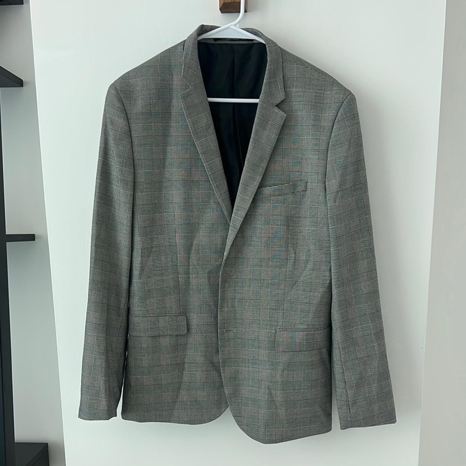Designer Classic Gray Men's Blazer Size 42R - 1 Thumbnail