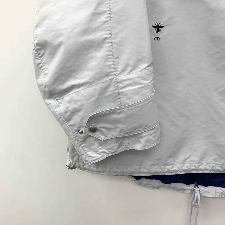 Dior Dior Gray-white floral printed hooded drawstring half-zip Size US S / EU 44-46 / 1 - 4 Thumbnail