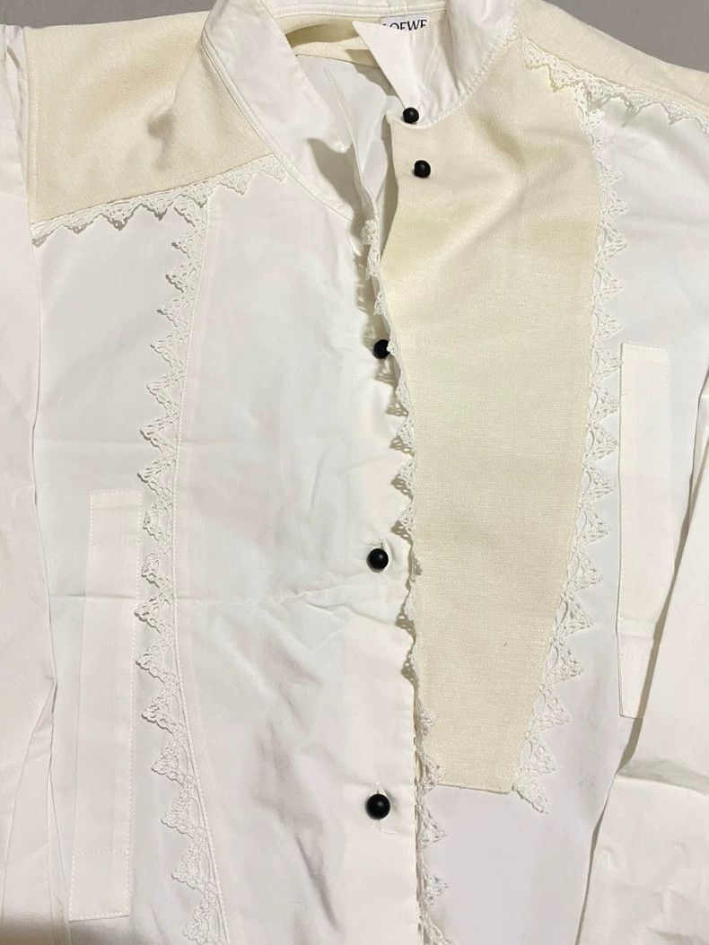 Loewe LOEWE Irregular lace patchwork shirt Size S / US 4 / IT 40 - 2 Thumbnail
