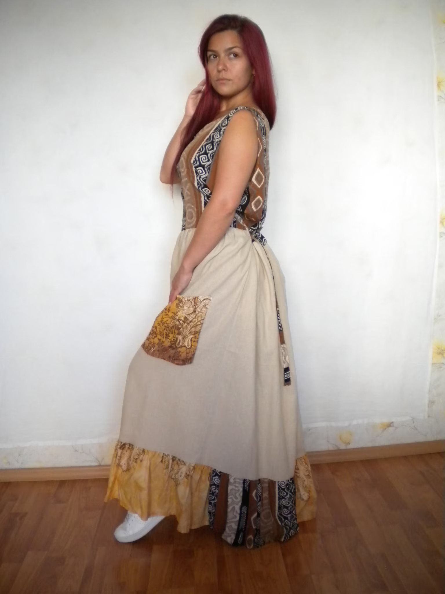 Other Vintage cottage chic maxi summer caftan dress boho rustic Size XXL / US 16-18 / IT 52-54 - 1 Thumbnail