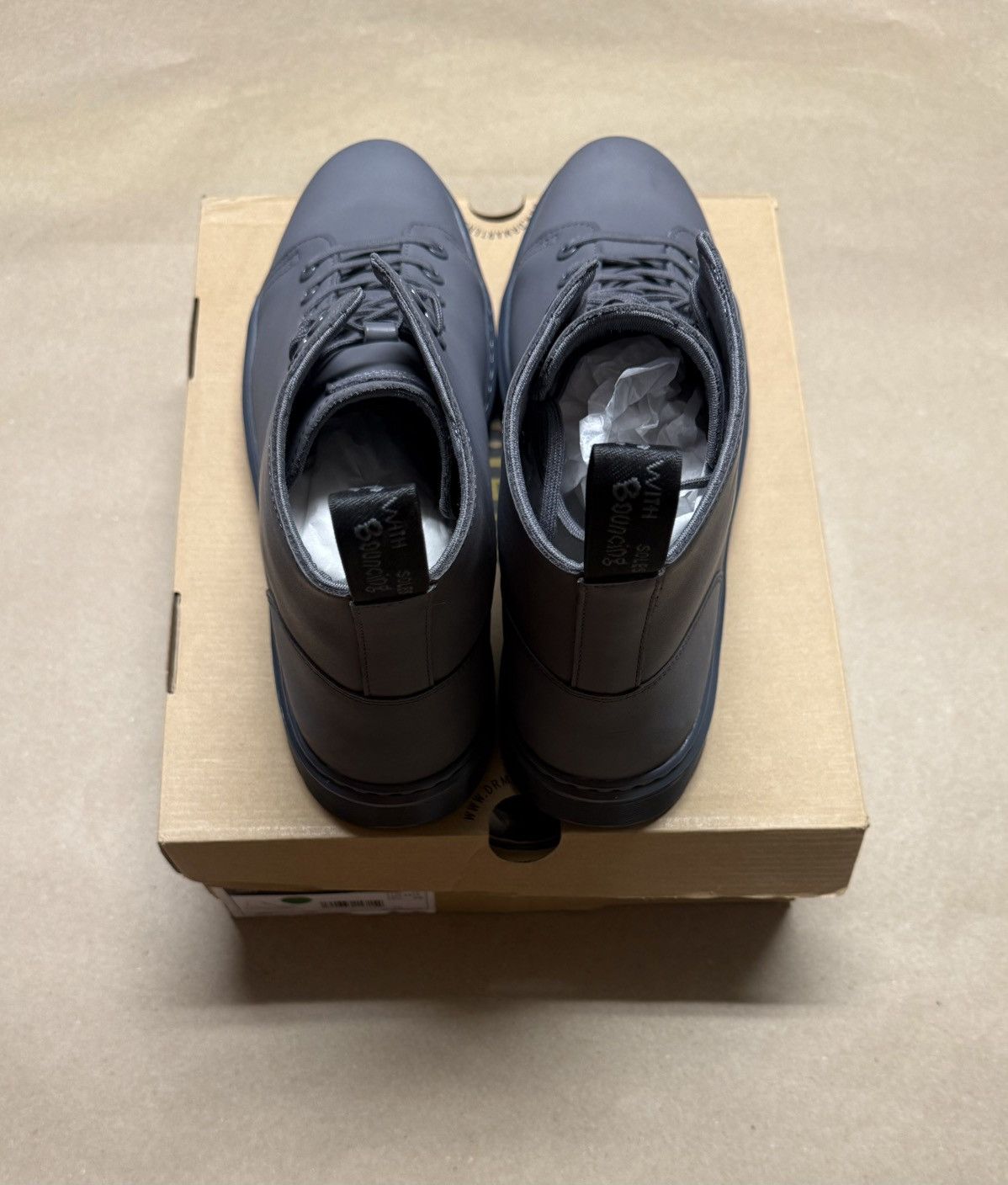 Dr. Martens Dr Marten Talib Sendal Grey Boots size 14 Combat Rare NEW! Size US 14 / EU 47 - 4 Thumbnail