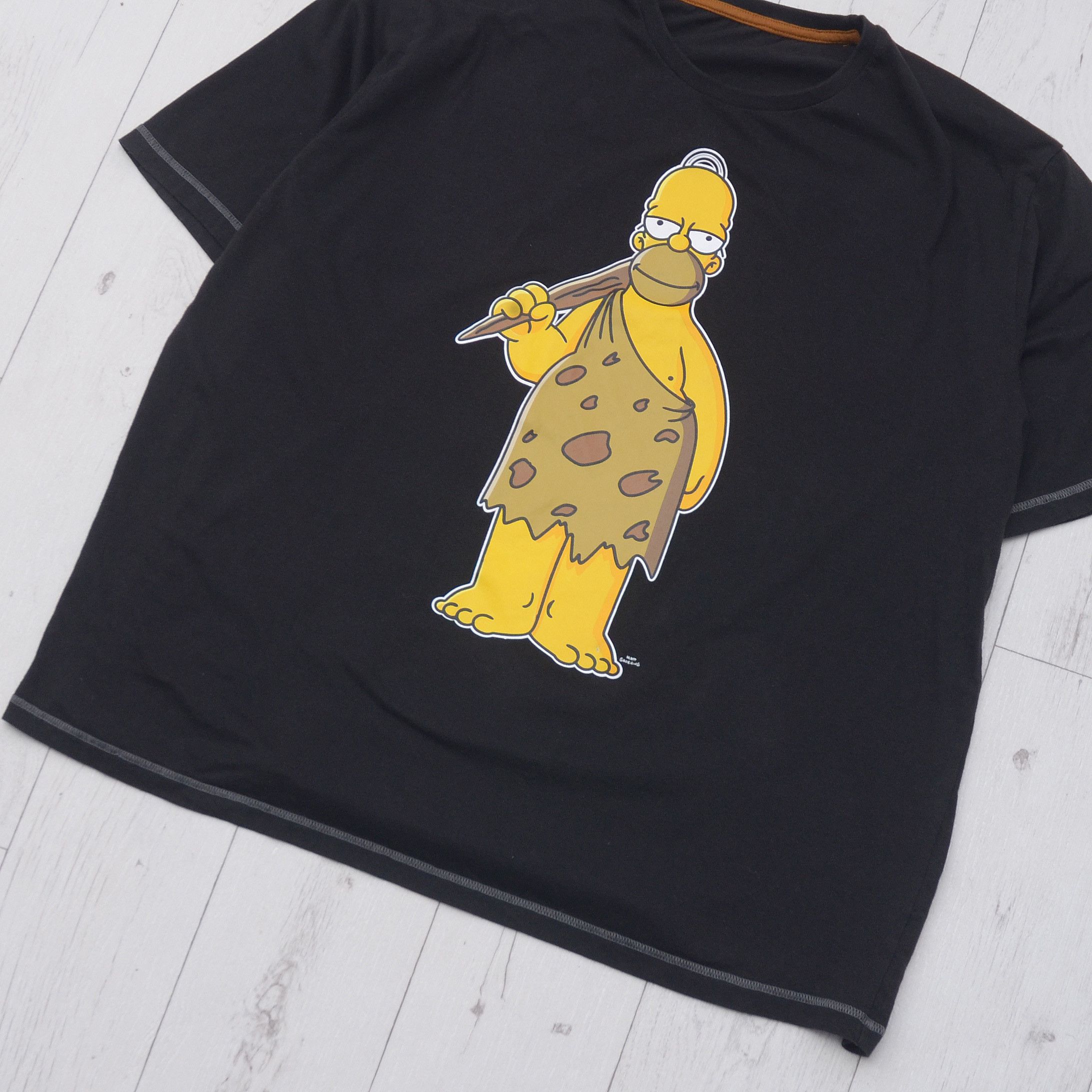 The Simpsons × Vintage Vintage Homer SIMPSONS Flintstones Caveman funny Tee 2009 Size US XL / EU 56 / 4 - 3 Thumbnail