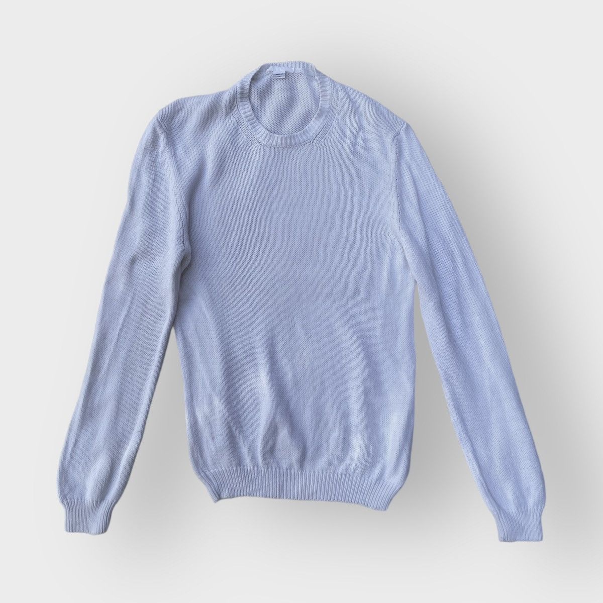 image of Helmut Lang Archive 90’S Cotton Knit Sweater in White, Men's (Size Medium)