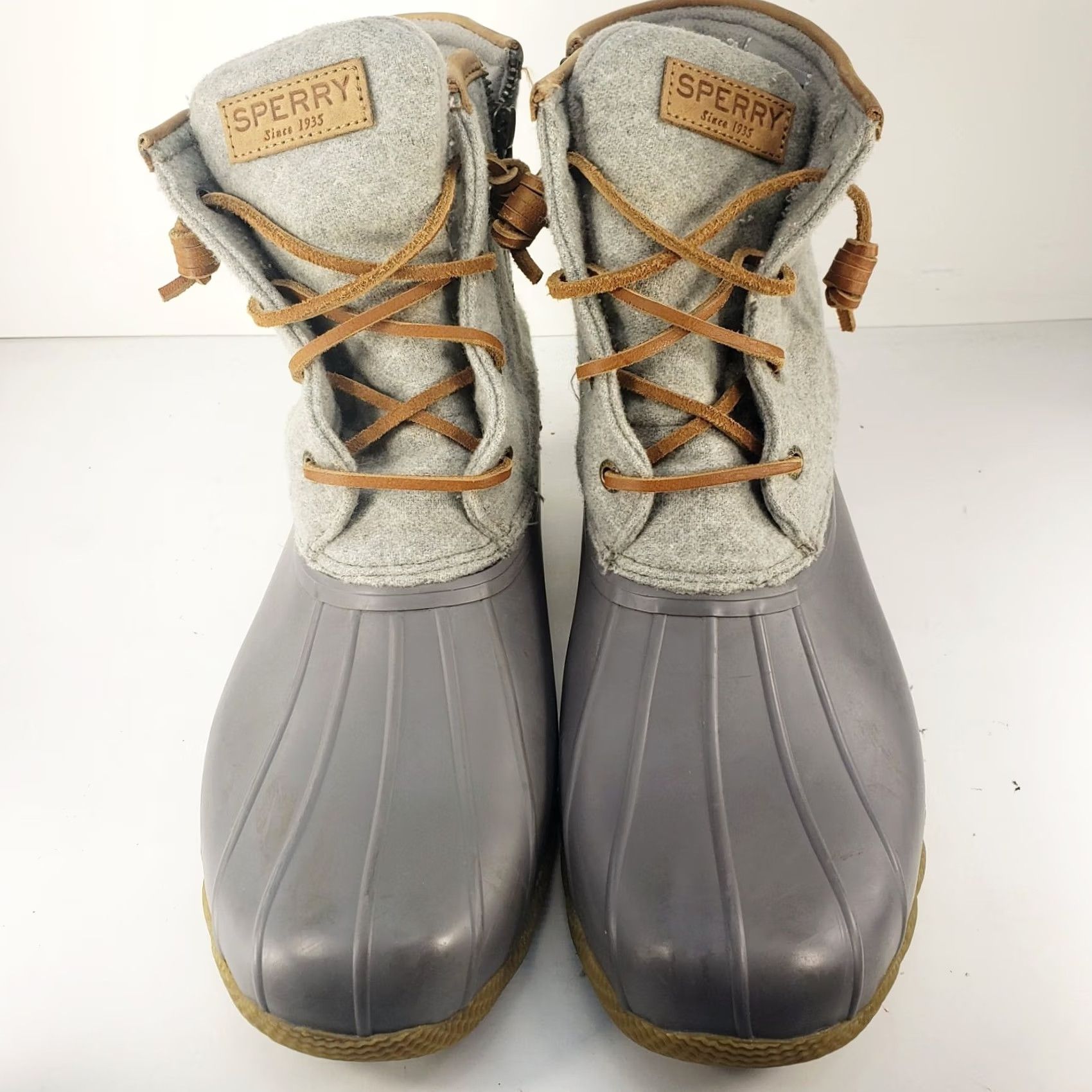 Sperry Sperry Saltwater Emboss Wool Duck Boots Dark Grey Women's Size 10M Boots Rain Duck Wool Embossed Gray SPERRY Saltwater Shoes Womens 10M Size US 10 / IT 40 - 3 Thumbnail