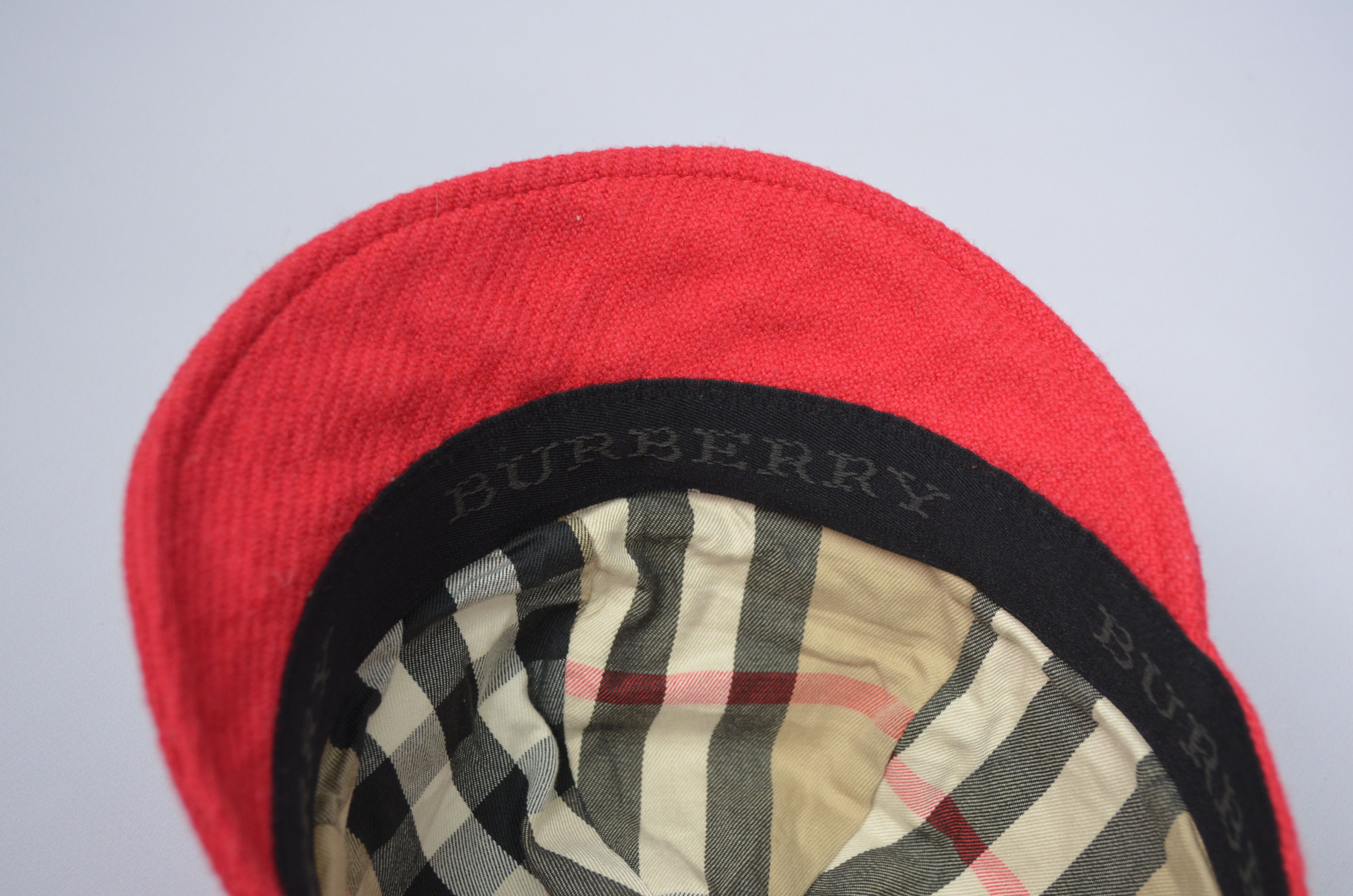 Burberry Womens Burberry Wool/Cashmere Pink/Red Beret Hat Size M Size ONE SIZE - 11 Thumbnail