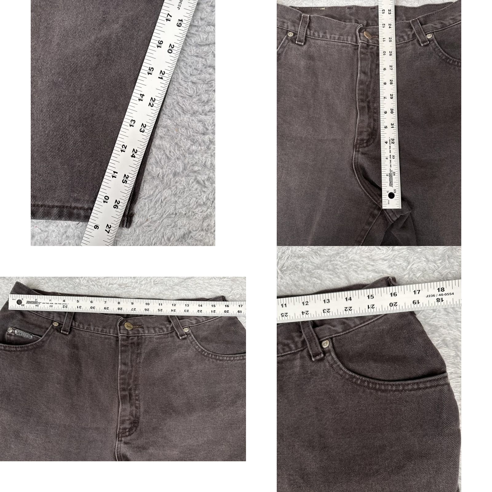 Lee Lee Tapered Jeans Womens 18P Gray Charcoal Wash High Rise Relaxed Denim 32x27 Jeans Size 40" / US 18 - 8 Thumbnail