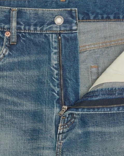 Saint Laurent Paris o1s1wg110625 734311 Straight Jeans in Denim in Blue Size 24" / US 00 / IT 34 - 3 Thumbnail
