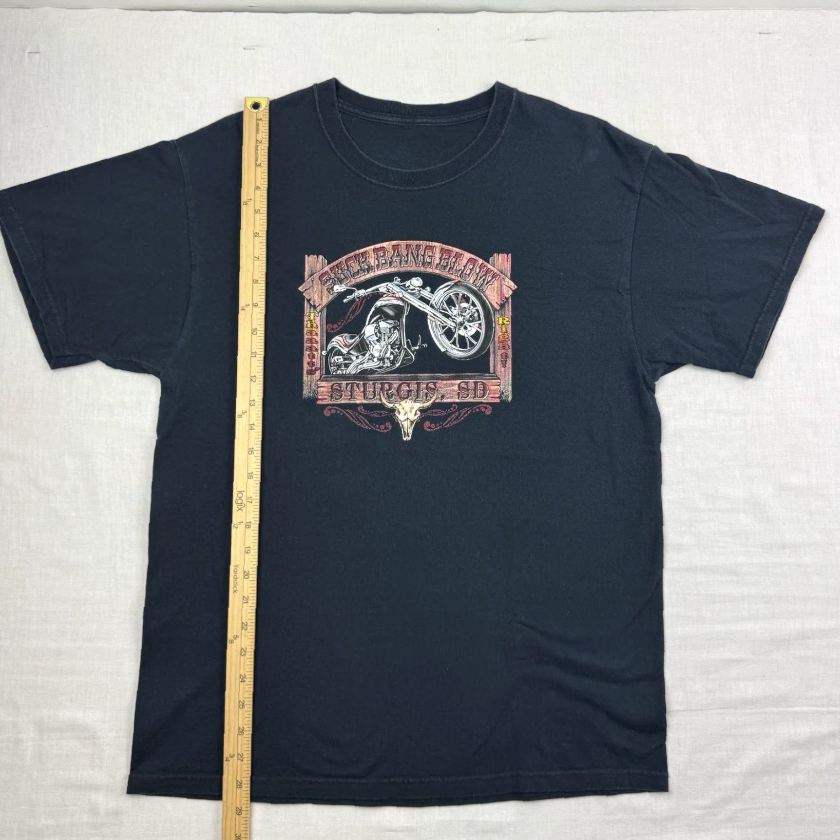 Vintage Sturgis Suck Bang Blow T Shirt Adult Large Biker Motorcycle Rally Y2K Punk Hip Men Black Short Sleeve Crew Neck Size US L / EU 52-54 / 3 - 3 Thumbnail