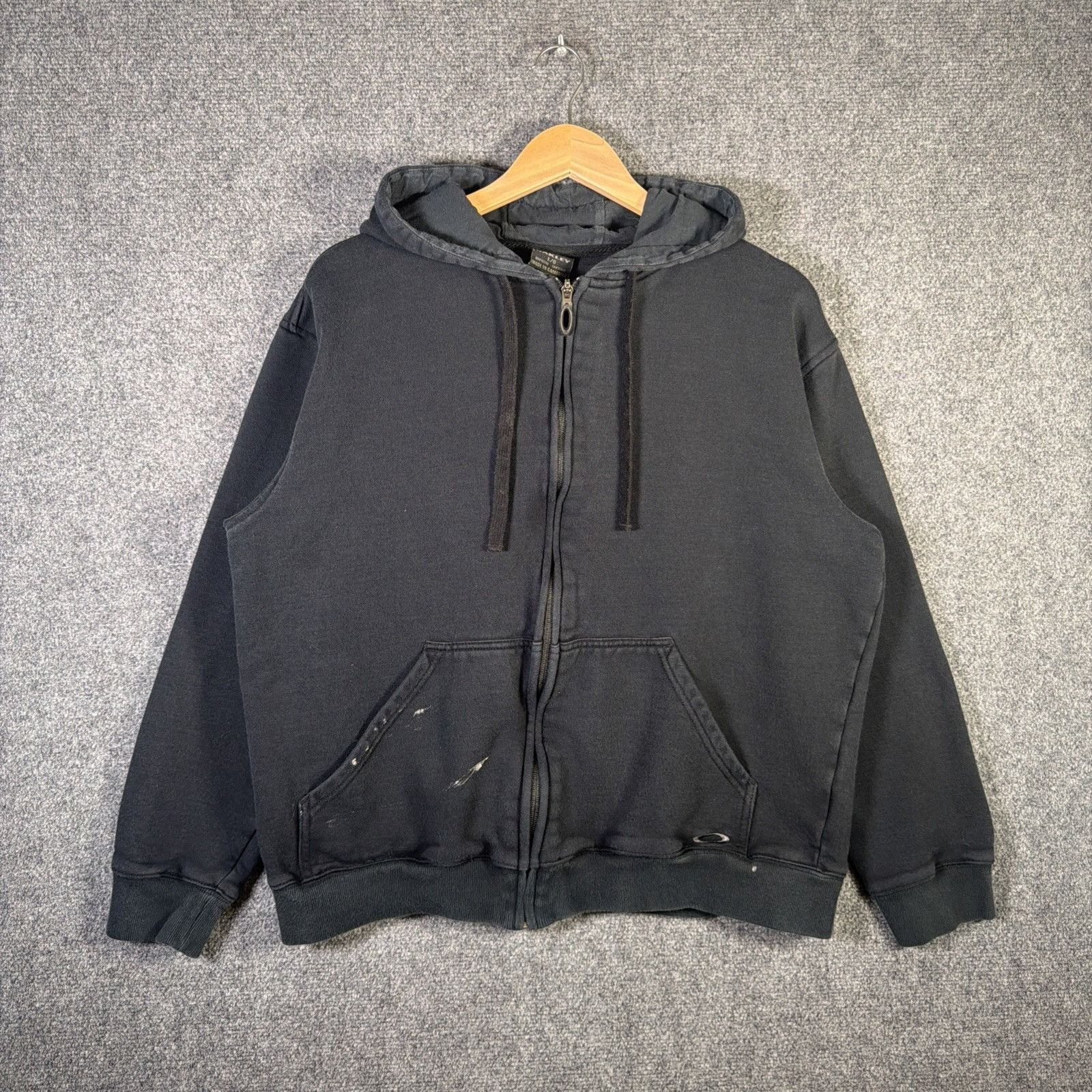 Oakley × Vintage Oakley Software 90's Rare Skull Hoodie grey