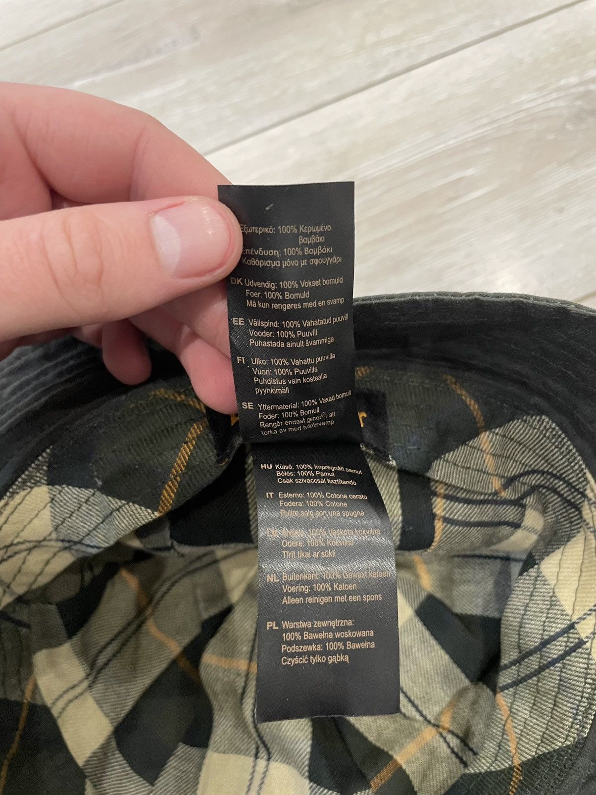 Barbour Barbour Bucket Hat Vintage Men’s XL Green Waxed Waterproof Size ONE SIZE - 8 Thumbnail