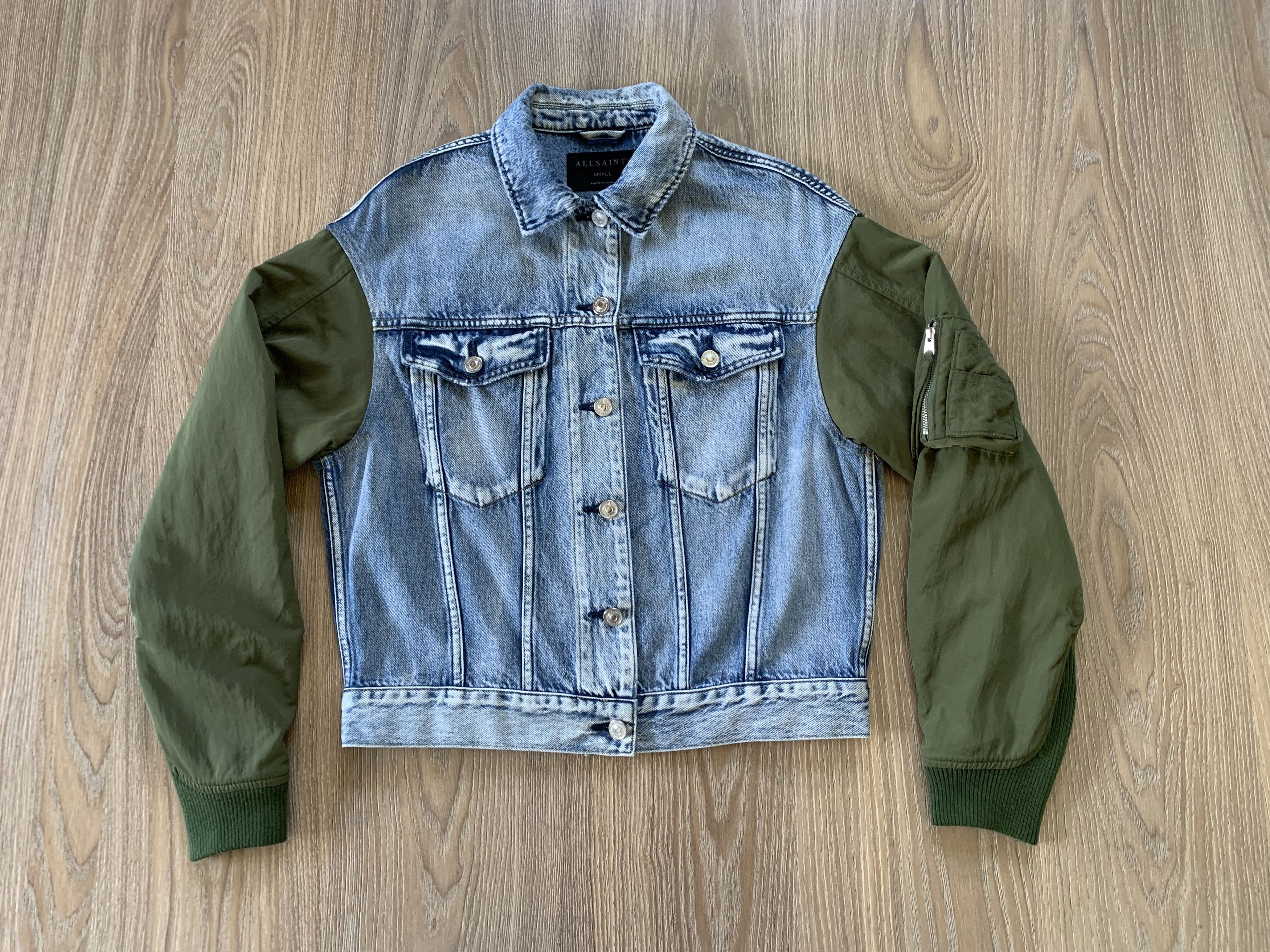 Allsaints Allsaints Frankie Denim Bomber Jacket Size S / US 4 / IT 40 - 2 Thumbnail