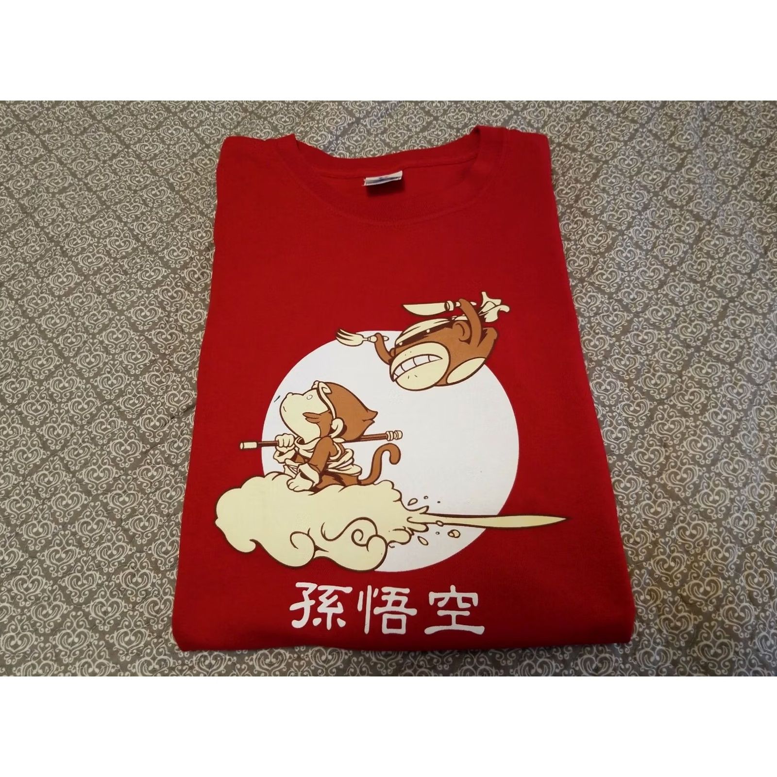 Vintage Yazbek T-Shirt Cheeky Flying Monkeys Graphic Red Crew Neck Short Sleeve XS? (No) Size US S / EU 44-46 / 1 - 2 Thumbnail