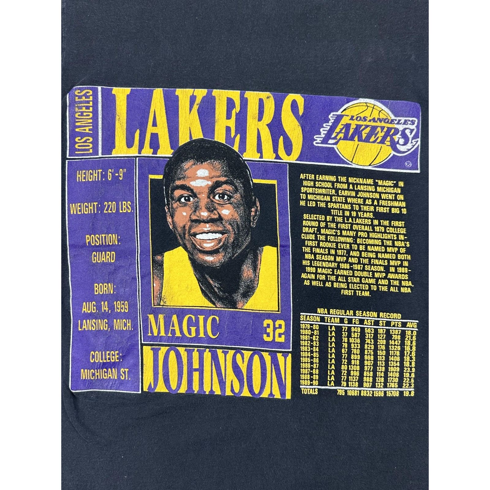 Nutmeg Los Angeles Lakers Shirt Sz L NBA Magic Johnson 90s Nutmeg Size US L / EU 52-54 / 3 - 13 Thumbnail