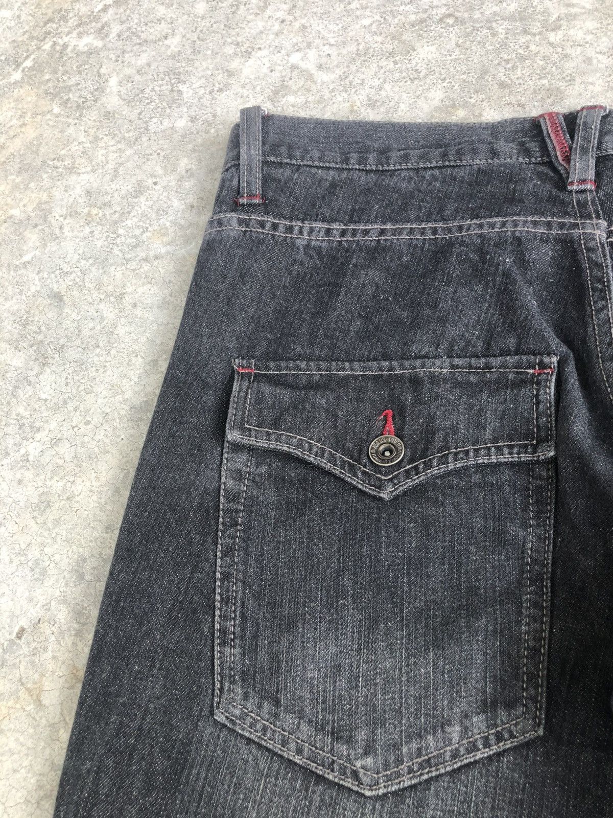 If Six Was Nine Japanese Barcedos Flared Jeans Bootcut Distressed Jeans Size US 31 - 14 Thumbnail