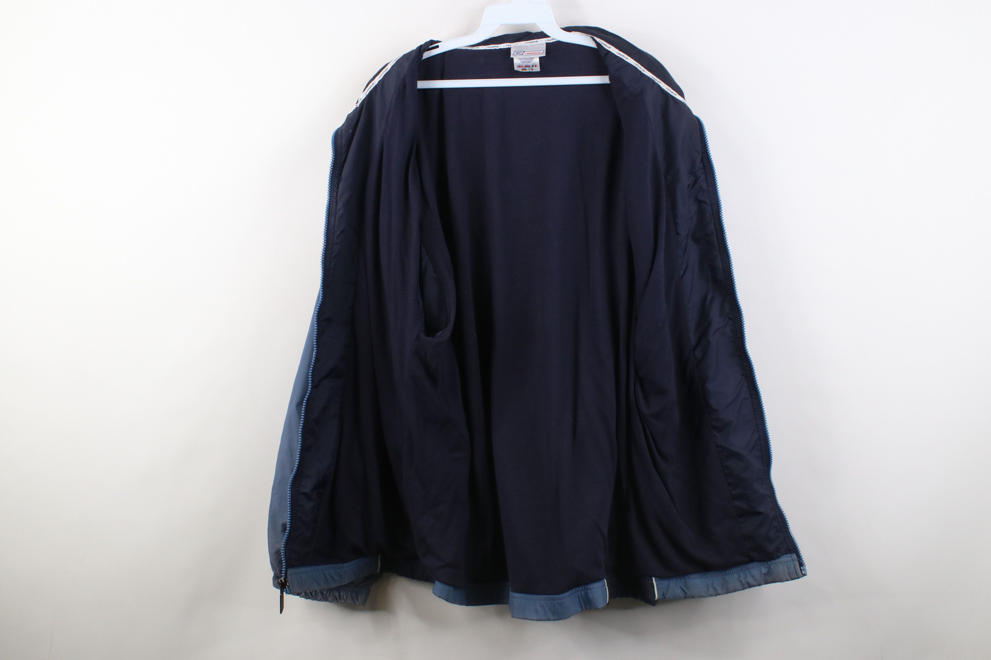 Reebok Vintage 90s Y2K Reebok Spell Lined Windbreaker Jacket Blue Size US L / EU 52-54 / 3 - 13 Thumbnail