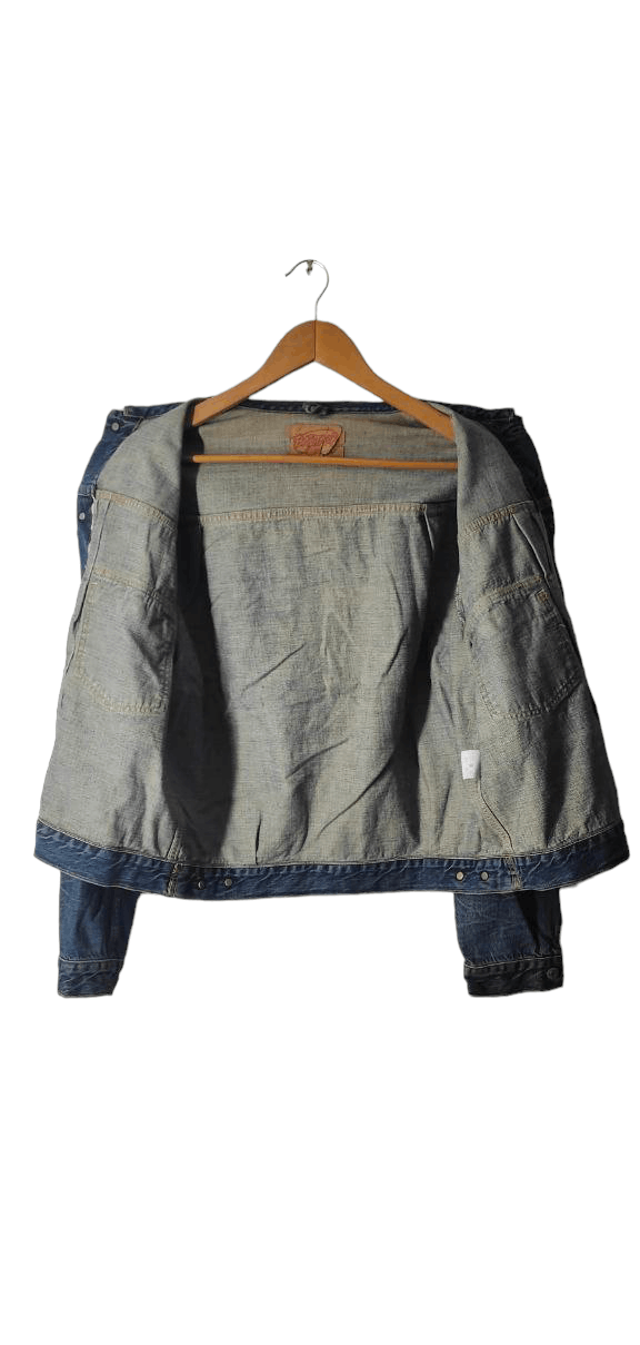 Japanese Brand VINTAGE BARTACK SELVADGE DENIM TRUCKER JACKET Size US M / EU 48-50 / 2 - 9 Thumbnail