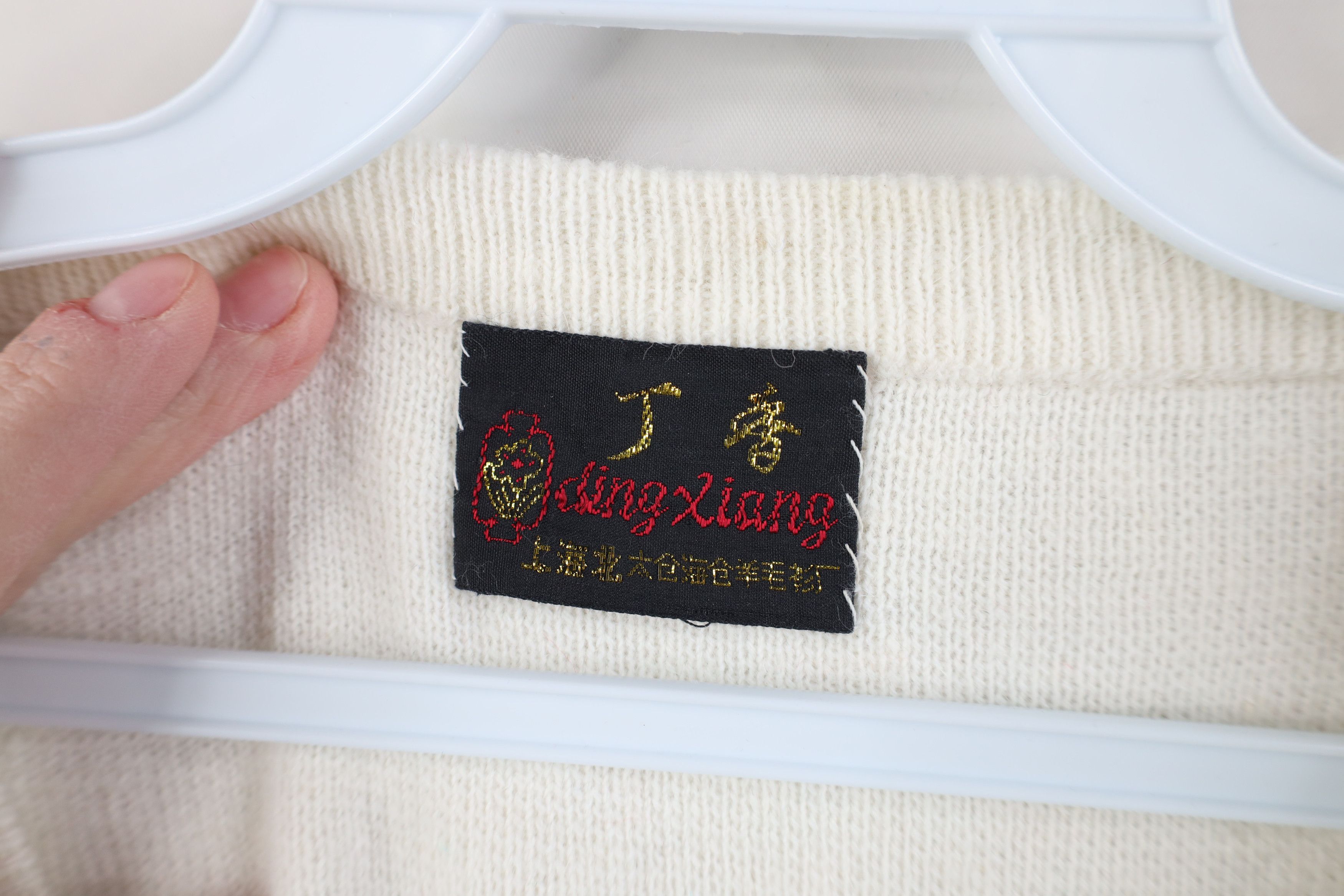 Vintage Vintage 70s Streetwear Flower Knit Sweater Vest White Size M / US 6-8 / IT 42-44 - 8 Thumbnail