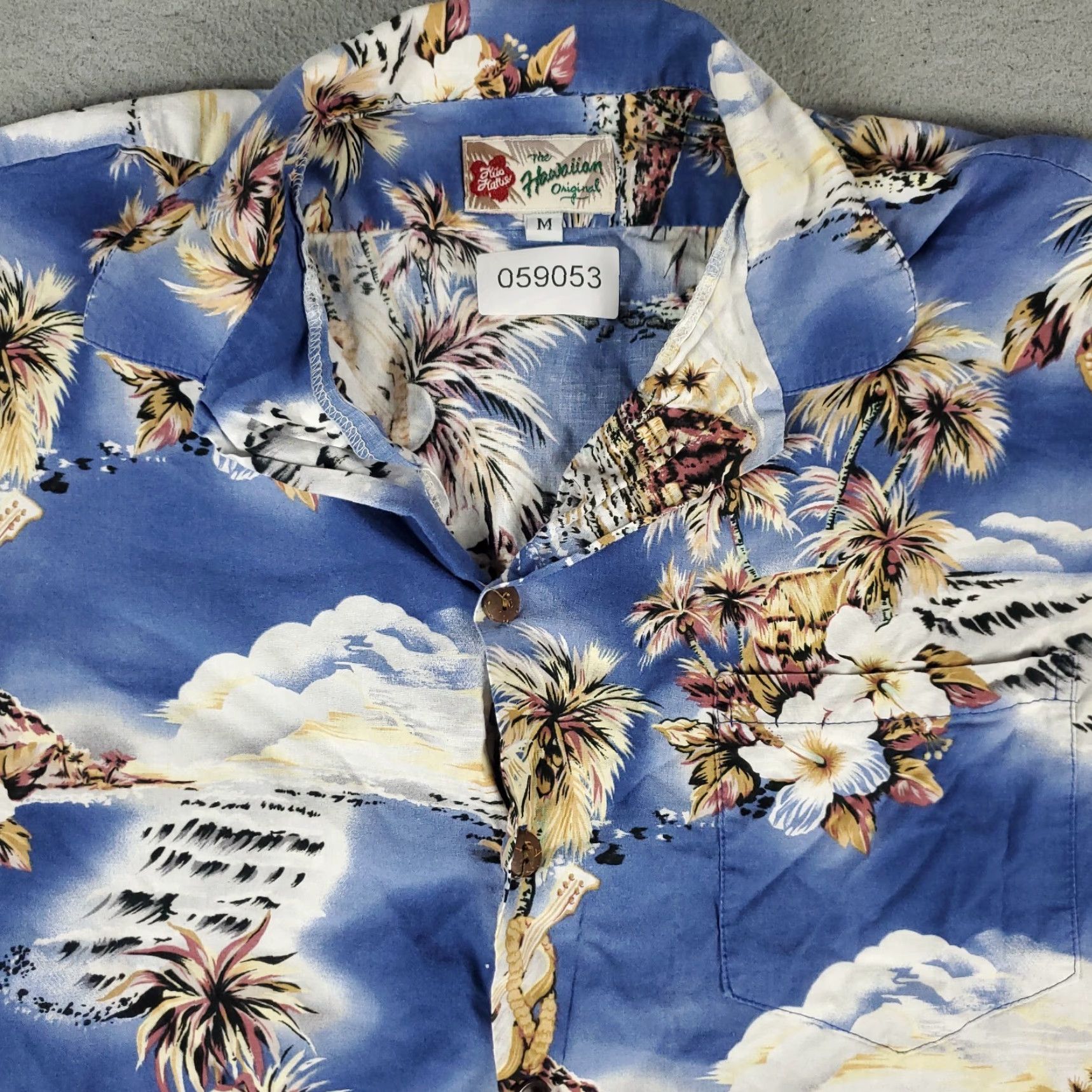 Hilo Hattie Vintage Hilo Hattie Men's Short Sleeve Button-Up Shirt Blue Floral Hawaiian Tropical 90s Size US M / EU 48-50 / 2 - 2 Thumbnail