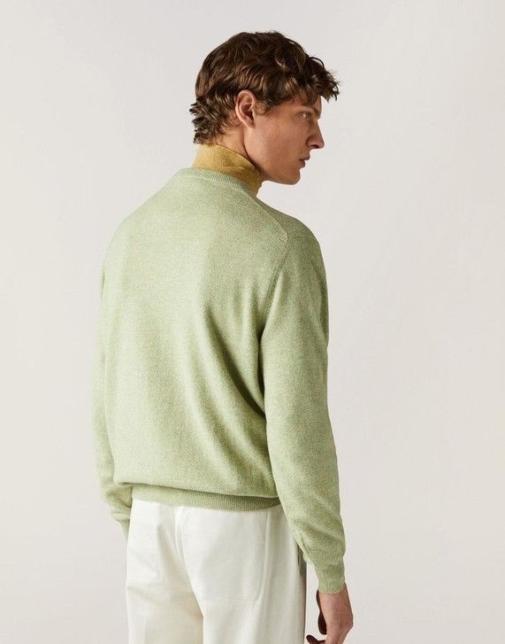Loro Piana o1srvl11e1024 Girocollo Classic Cashmere Sweater in Green Size US S / EU 44-46 / 1 - 5 Thumbnail