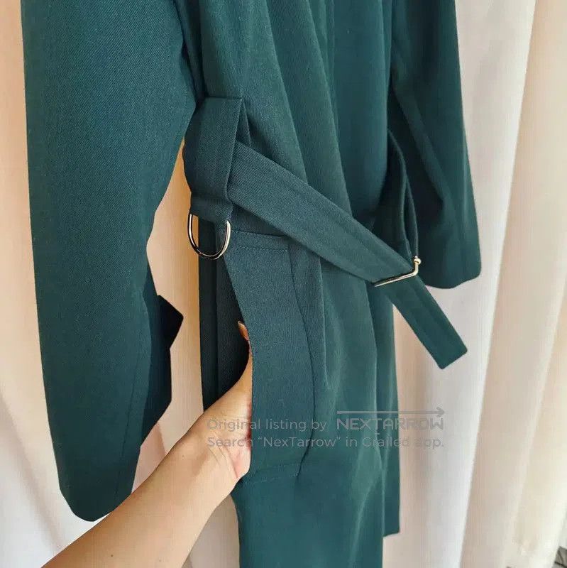 Lanvin Lanvin Women's Green Wool Trench Coat . Size M / US 6-8 / IT 42-44 - 8 Thumbnail