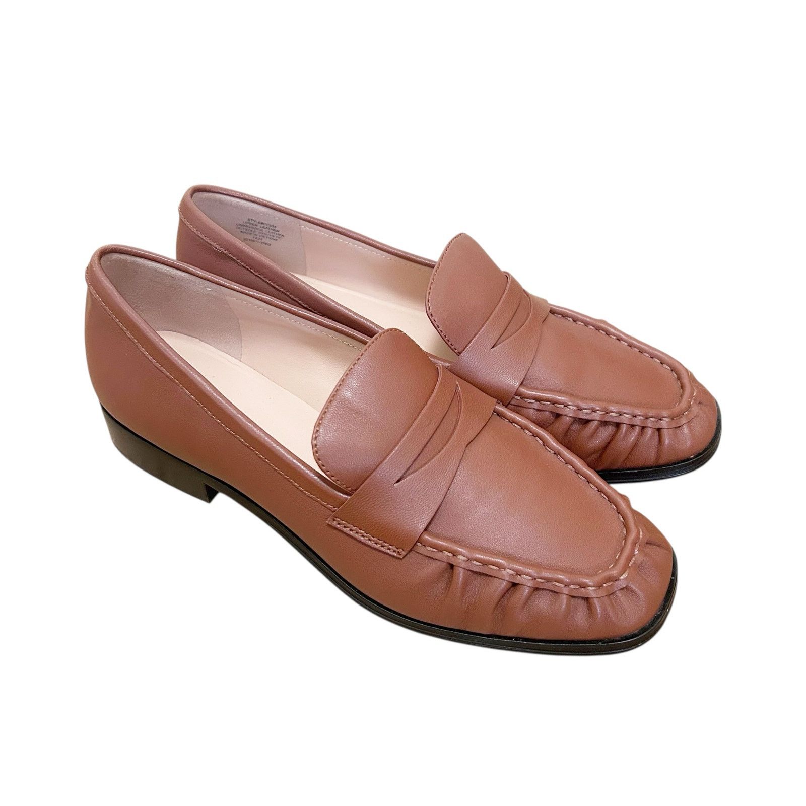 J.Crew J. Crew Brown Leather Maison Ruched Loafers Sz 9 Size US 9 / IT 39 - 1 Thumbnail