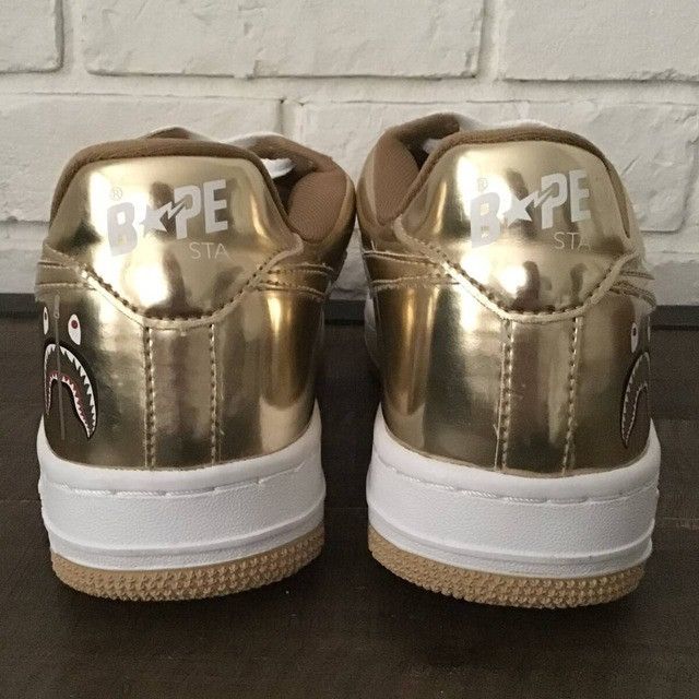 Bape × Nigo 2010 Shark Gold Foil BAPE STA Sneakers a bathing ape NIGO Size US 9 / EU 42 - 5 Thumbnail