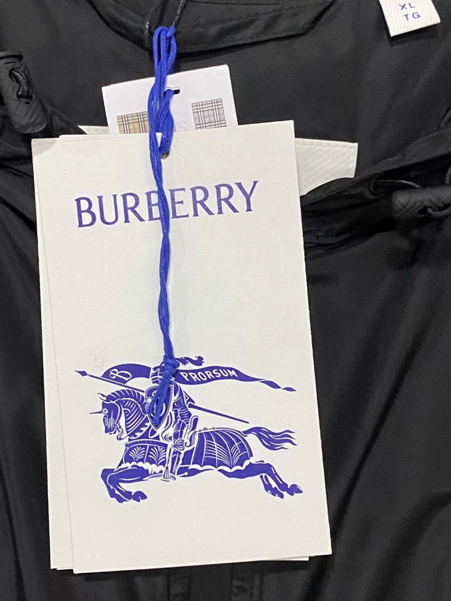 Burberry Burberry Black Horseferry Logo Shell Jacket XL Size US XL / EU 56 / 4 - 4 Thumbnail