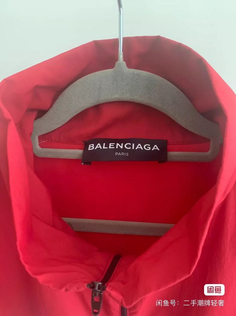 Balenciaga Balenciaga size 38 Patchwork Jacket Coat Men's Red Windbre Size US M / EU 48-50 / 2 - 2 Thumbnail
