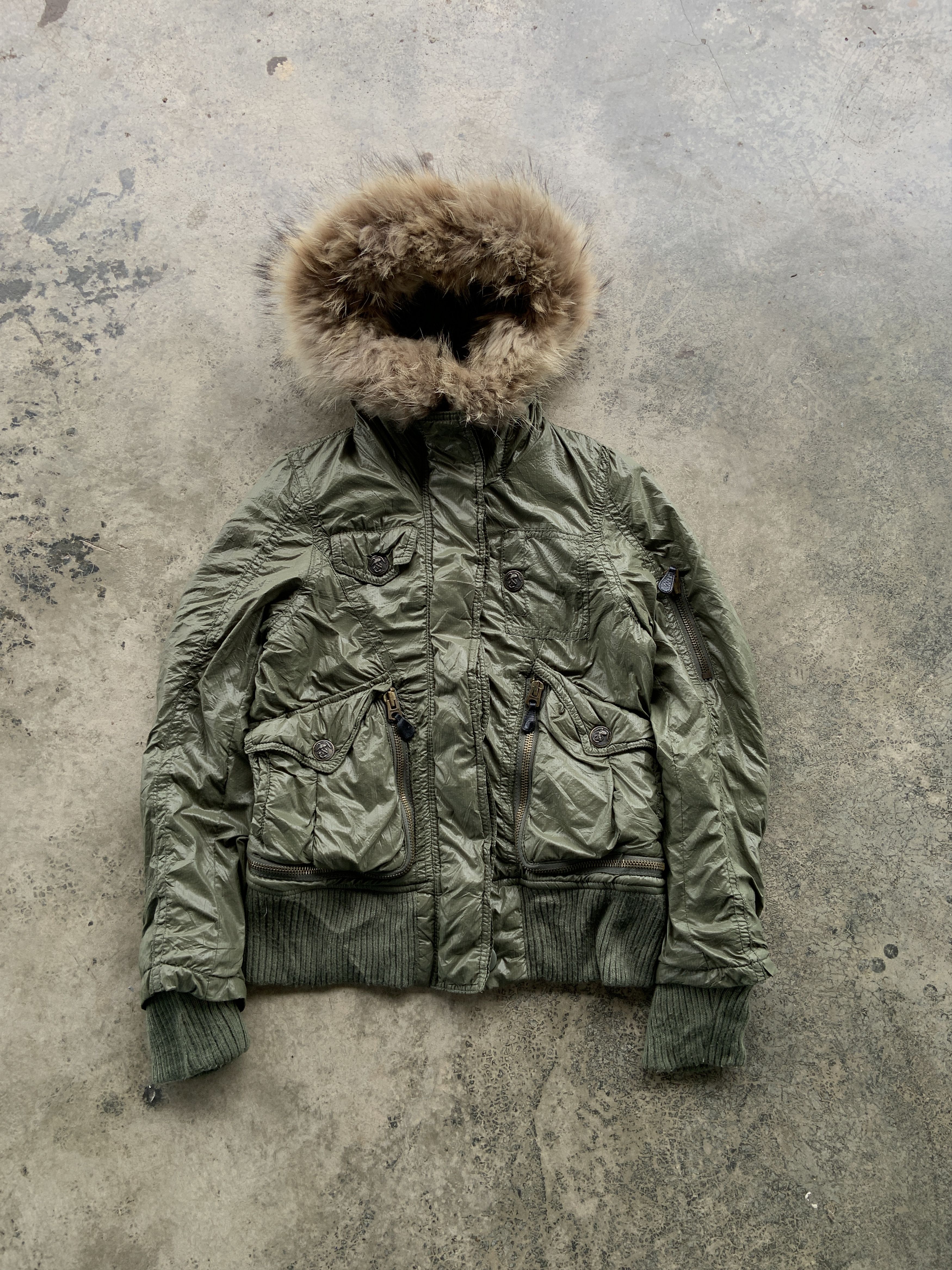 Moussy Japan Faux Fur Gimmick Jacket Zip Hood