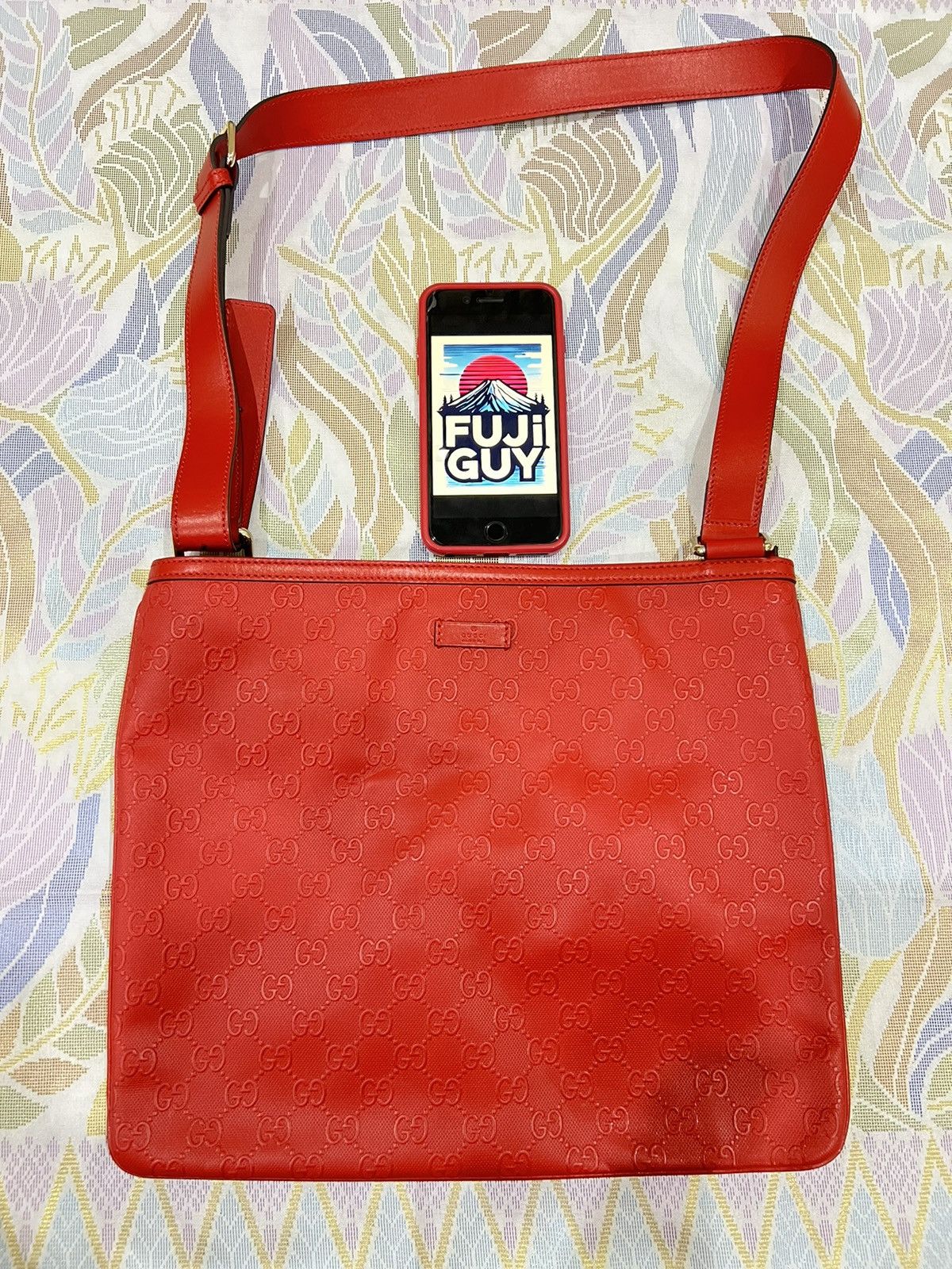 Gucci Gucci sling bag red monogram Size ONE SIZE - 1 Thumbnail