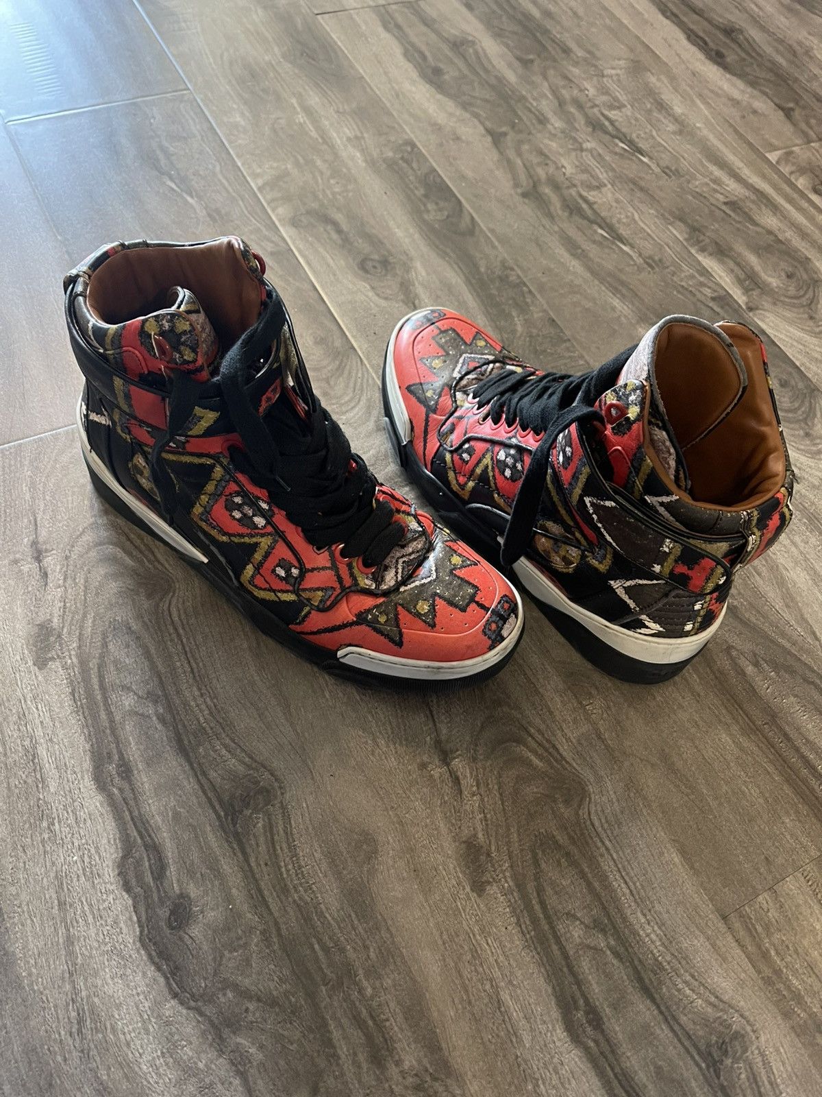 Givenchy Givenchy Tyson Aztec Plaid Hi Tops Riccardo Tisci Era Size US 10.5 / EU 43-44 - 2 Thumbnail