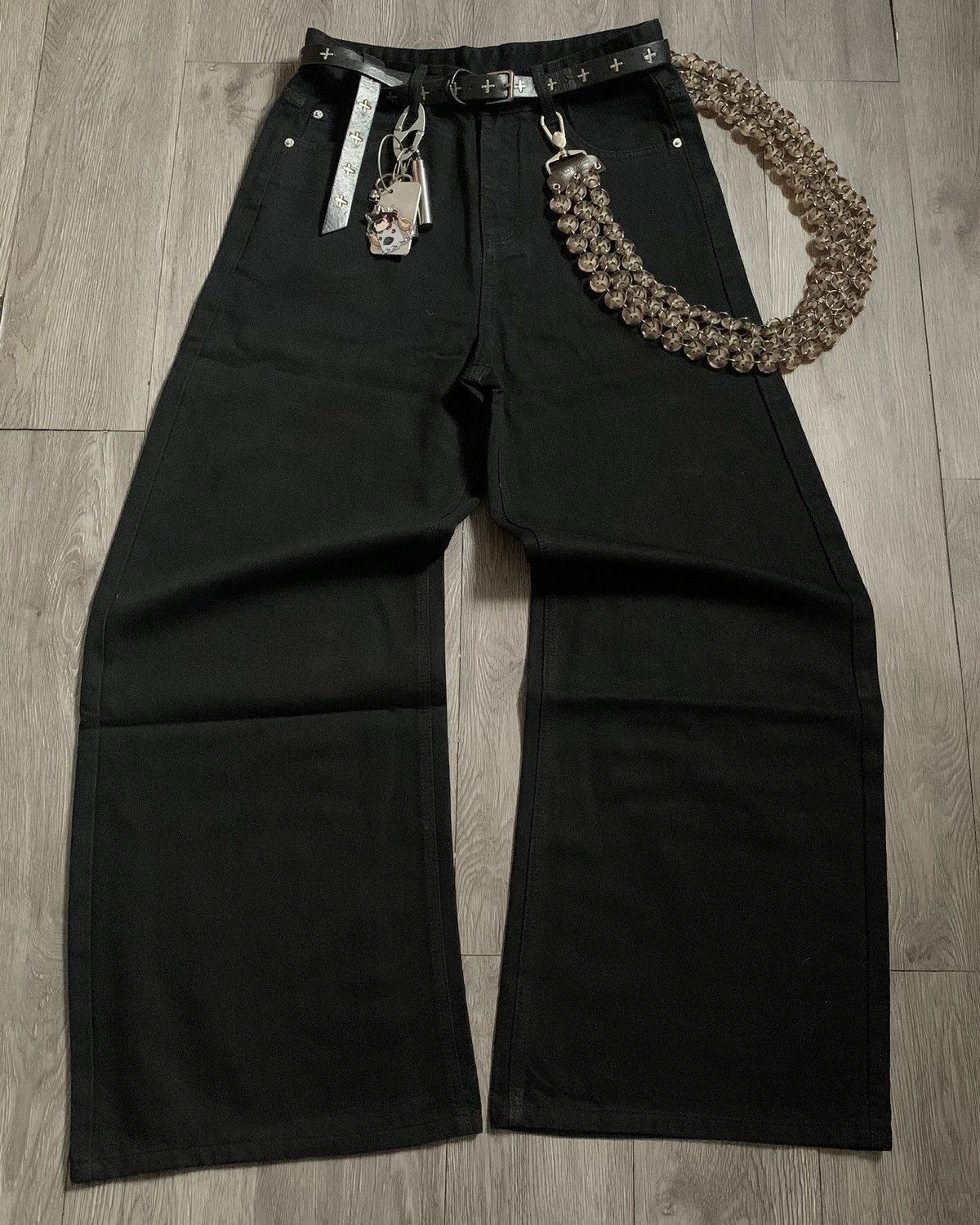 image of Vintage Doof.youth Super Black Wide Leg Denim, Men's (Size 30)