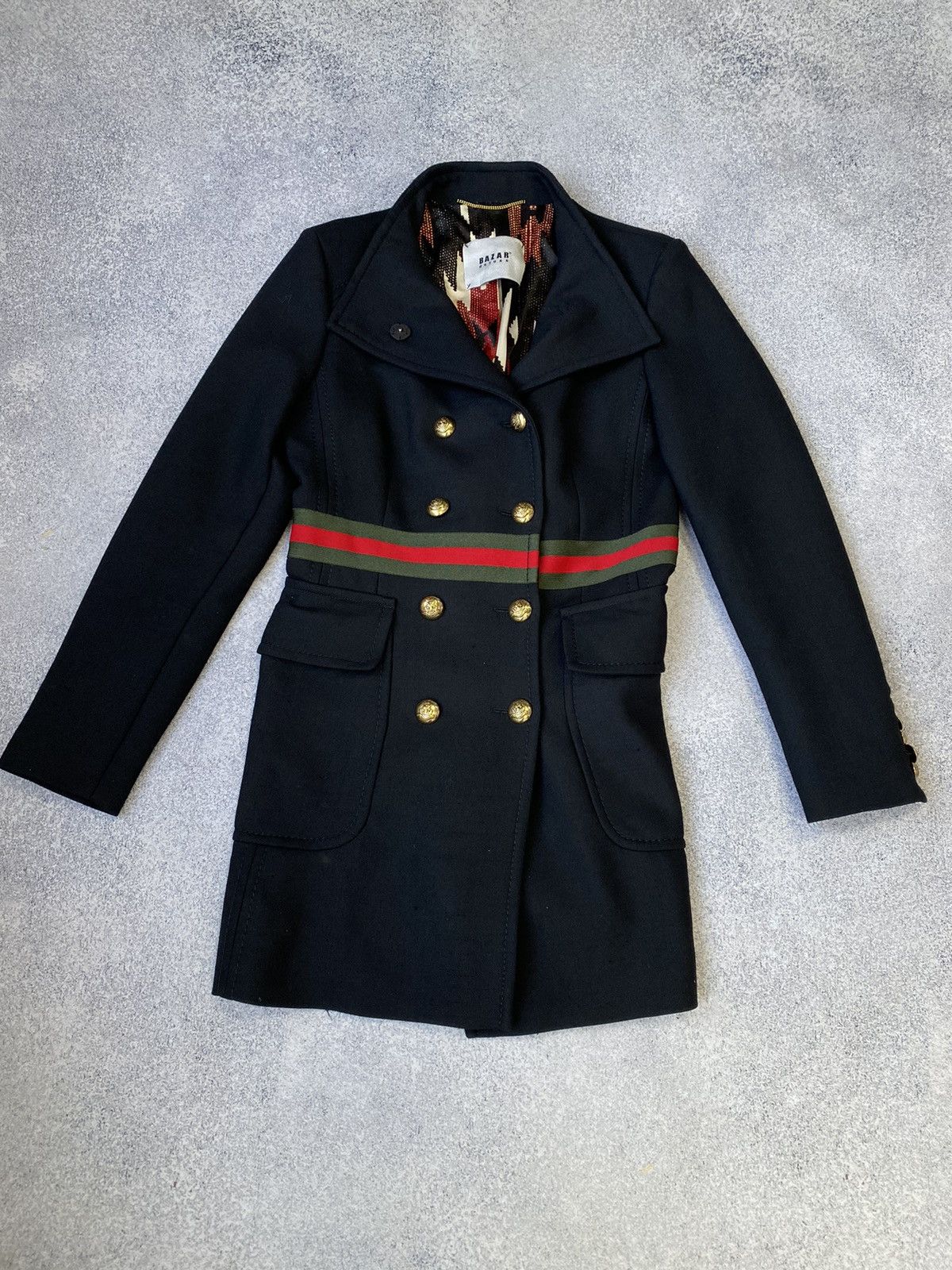 Designer × Vintage Vintage Bazar Deluxe Double Breasted black wool women’s coat Size L / US 10 / IT 46 - 7 Thumbnail