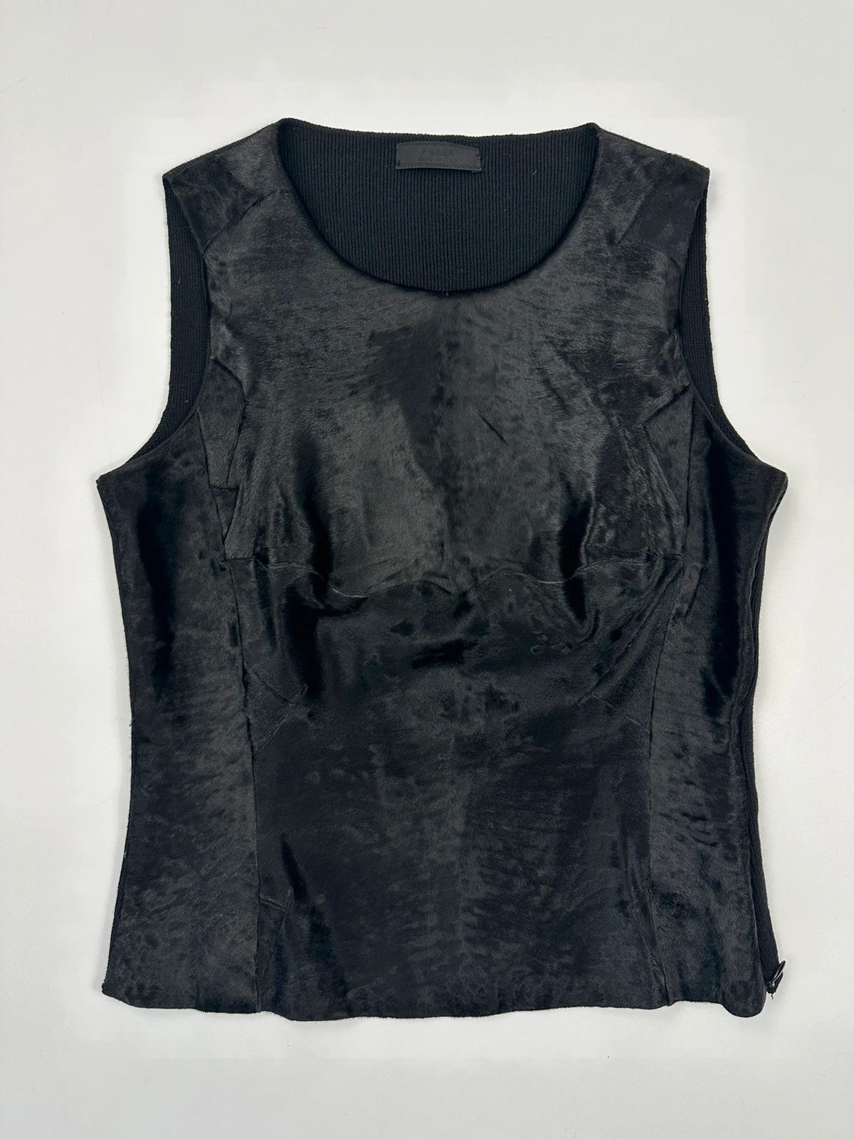 Prada Prada FW1999 Black Wool Fur Tank Top Size M / US 6-8 / IT 42-44 - 4 Thumbnail