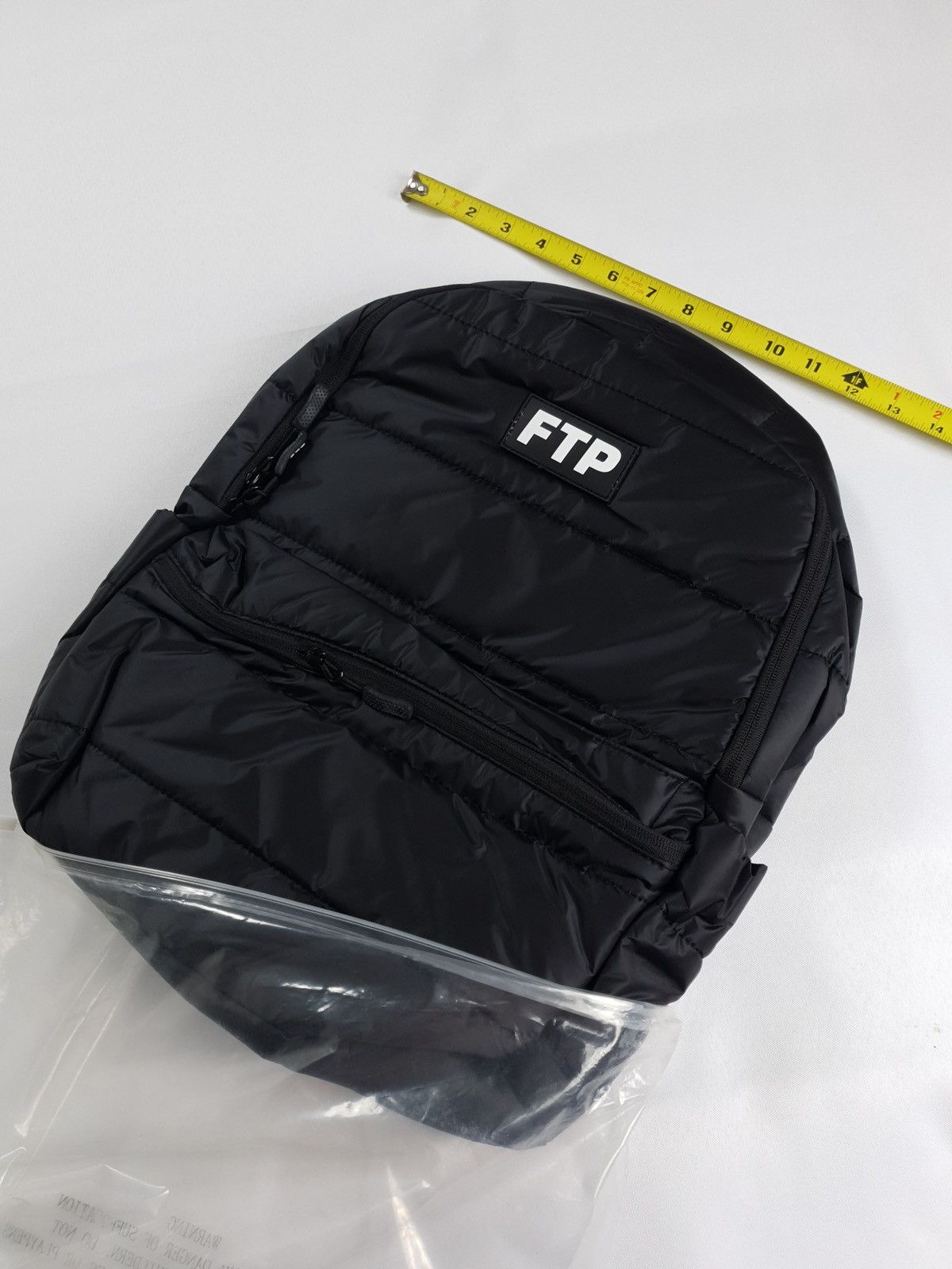 Fuck The Population FTP Logo Puffer Black Backpack - 14” x 16” - NEW Size ONE SIZE - 3 Thumbnail