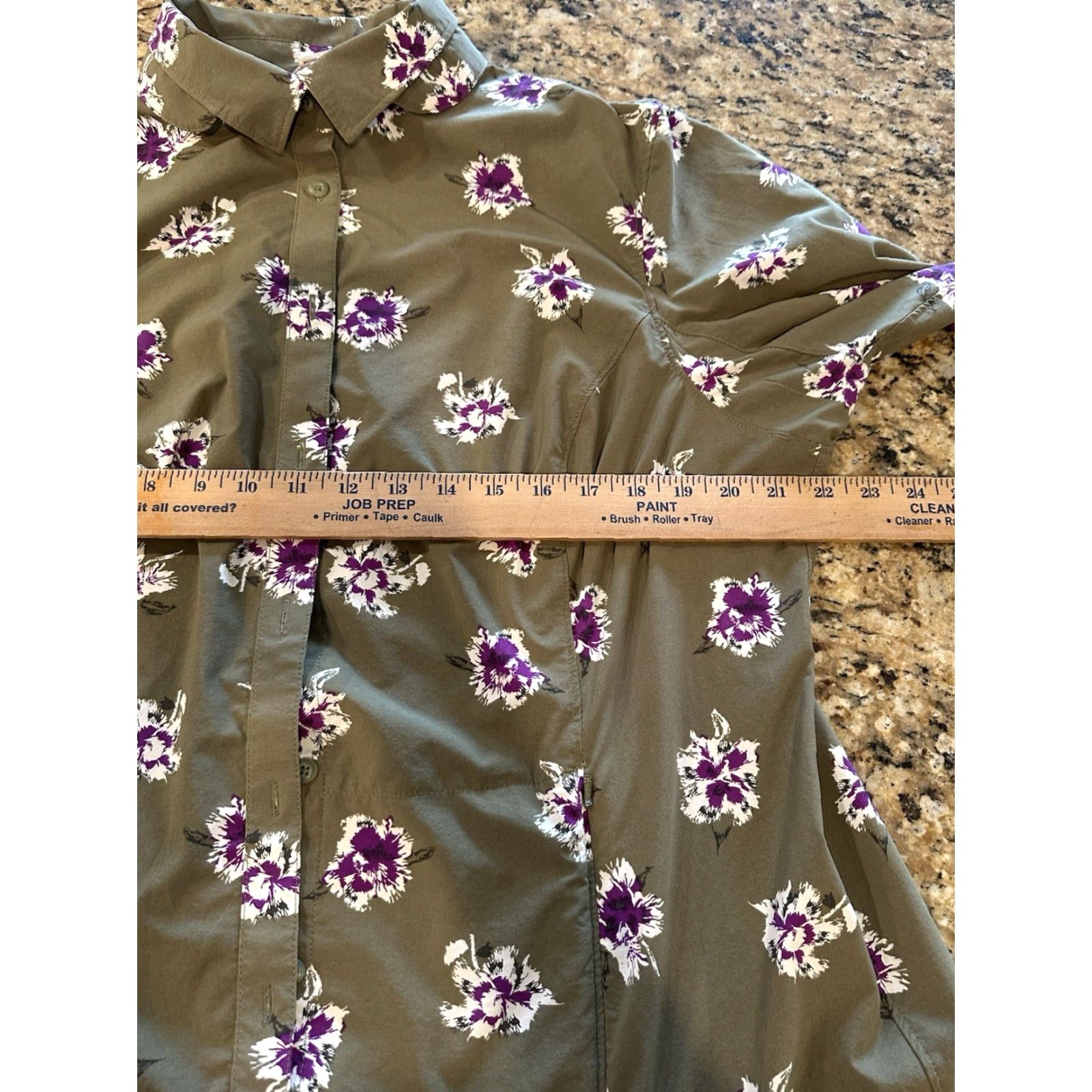 Duluth Trading Company Duluth Trading Co. Sidewinder Nylon Spandex Floral Printed Gardening Shirt XL Women Long Sleeve Button-Up Multicolor Floral Size XL / US 12-14 / IT 48-50 - 2 Thumbnail