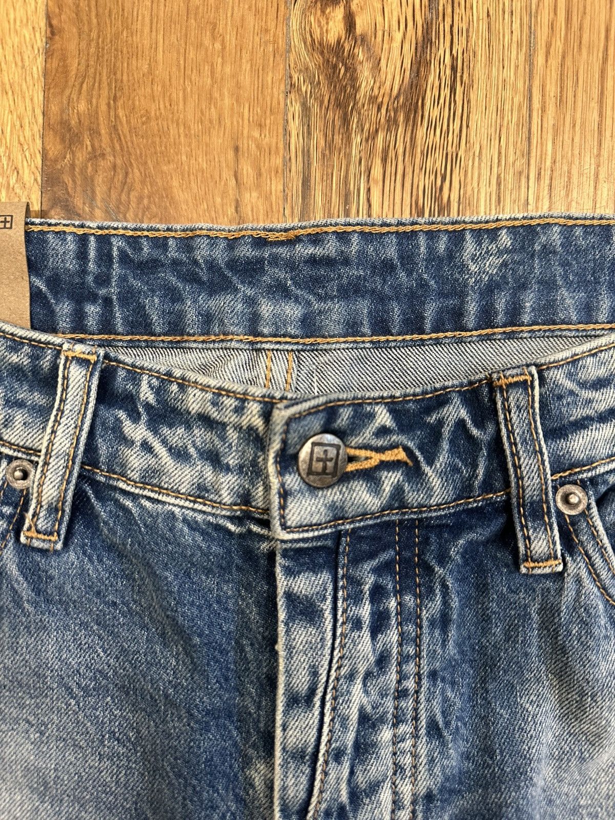 Ksubi Ksubi Patched Distressed Blue Denim Jeans Size 33 Size US 33 - 3 Thumbnail