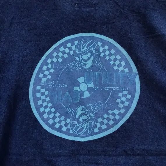 Japanese Brand Vtg BARBER EVIL UTILITY Japan Streetwear Indigo Tee Shirt Size US M / EU 48-50 / 2 - 6 Thumbnail