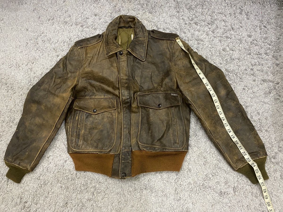 Schott Vintage Schott A-2 Leather Flight Jacket Size US M / EU 48-50 / 2 - 18 Thumbnail