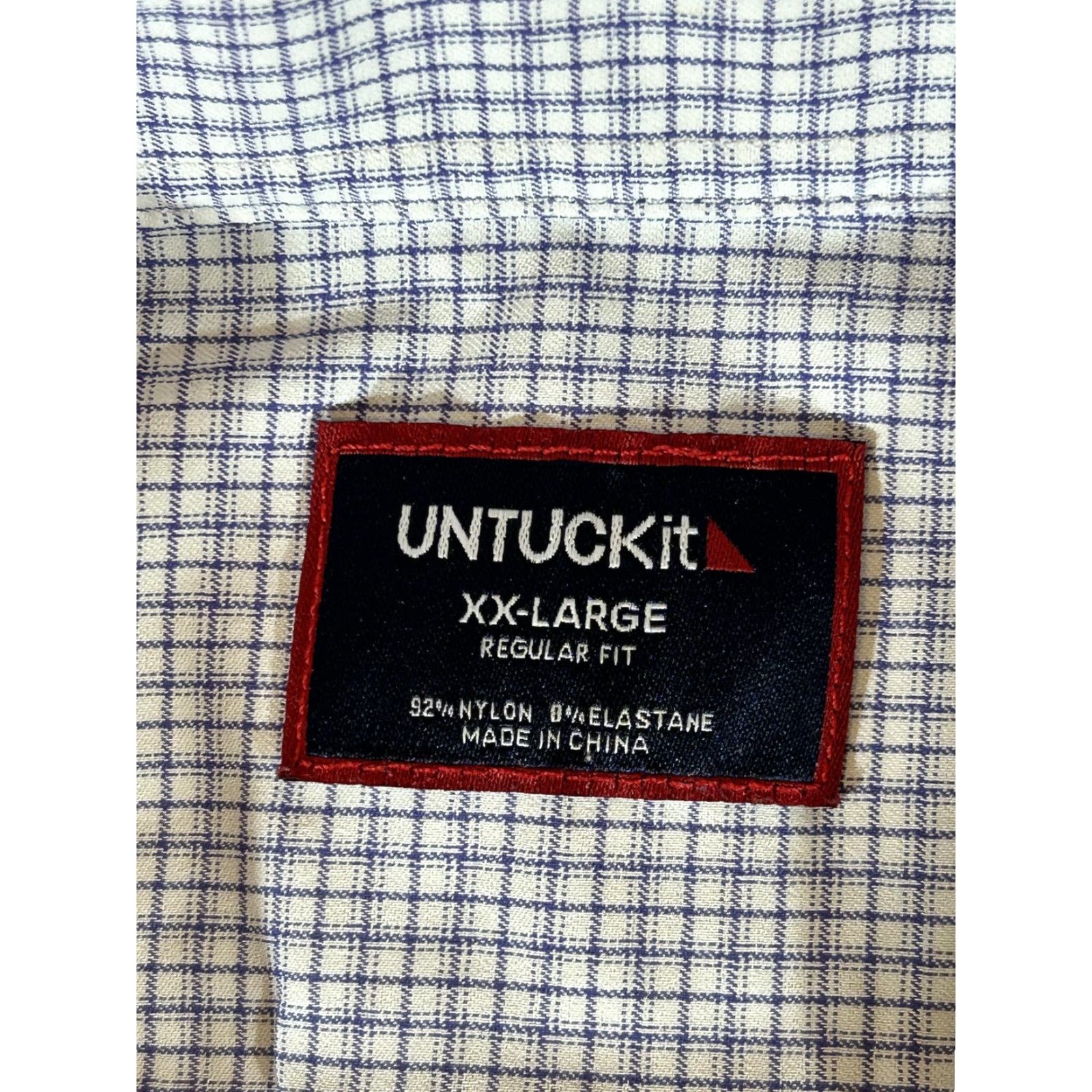 UNTUCKit UNTUCKit Shirt Men 2XL White Performance Rogers Long Sleeve Stretch Button XXL Check Size US XXL / EU 58 / 5 - 7 Thumbnail
