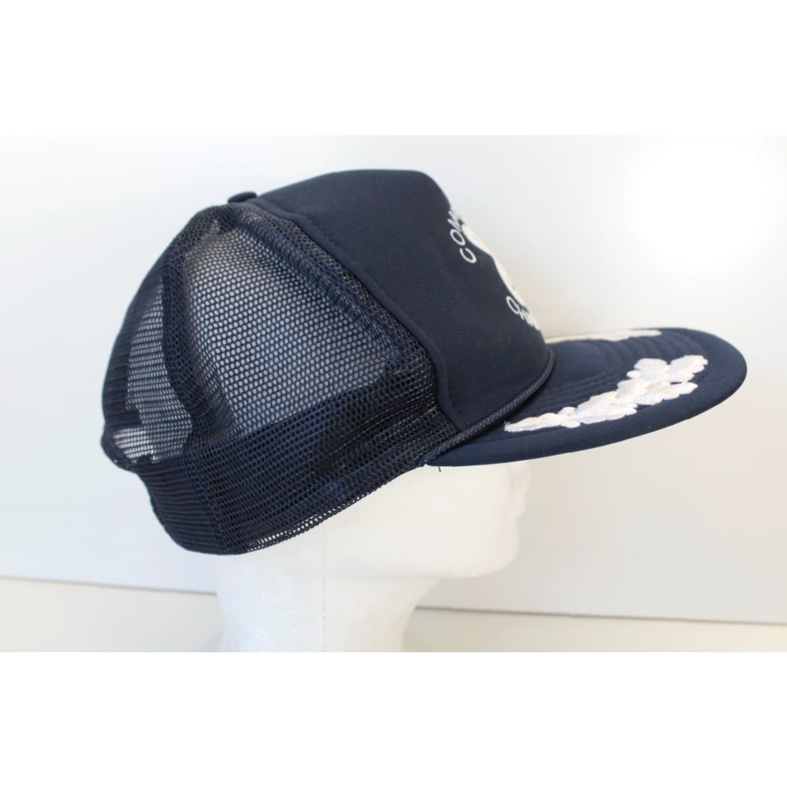 Champion VINTAGE General Mills Trucker Hat Navy Blue White Laurels Size ONE SIZE - 3 Thumbnail
