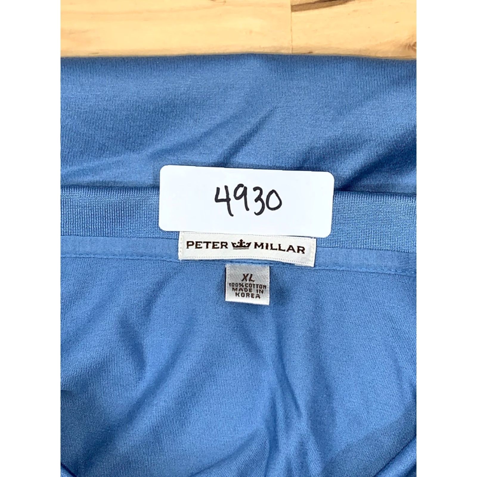 Peter Millar Peter Millar Golf Polo Solid Blue Short Sleeve Casual XL Regular Men Polo 4930 Size US XL / EU 56 / 4 - 3 Thumbnail