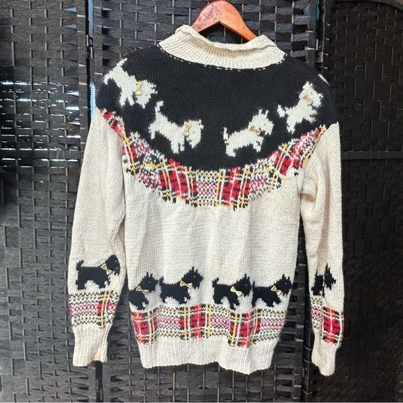 Vintage Vintage hand knit granny sweater Scottie dog bow details but Size M / US 6-8 / IT 42-44 - 5 Thumbnail