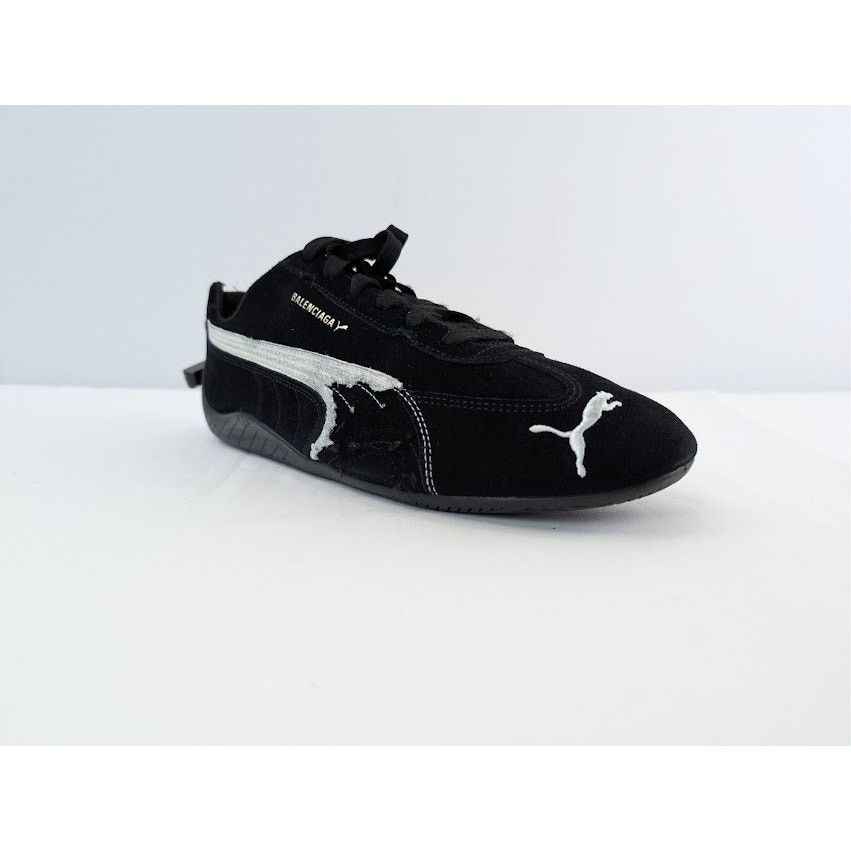 Balenciaga × Puma o1rshd1 Q:3 / Speedcat Destroyed Low Top Sneaker in Black Size US 11 / EU 44 - 2 Thumbnail