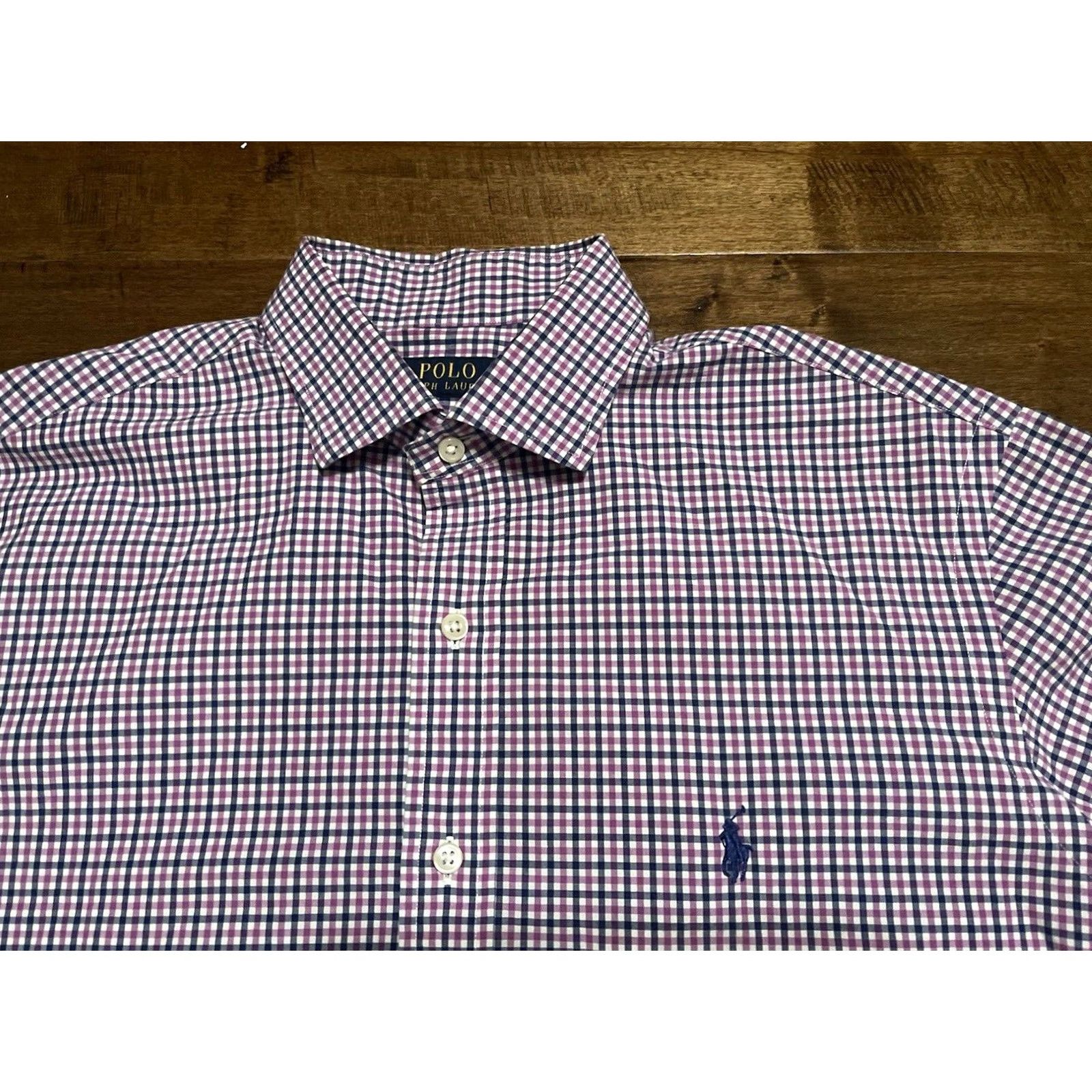 Polo Ralph Lauren x2 Polo Ralph Lauren Shirt Button Up L/S Cutaway Collar Gingham Multicolor Mens Large Size US L / EU 52-54 / 3 - 2 Thumbnail