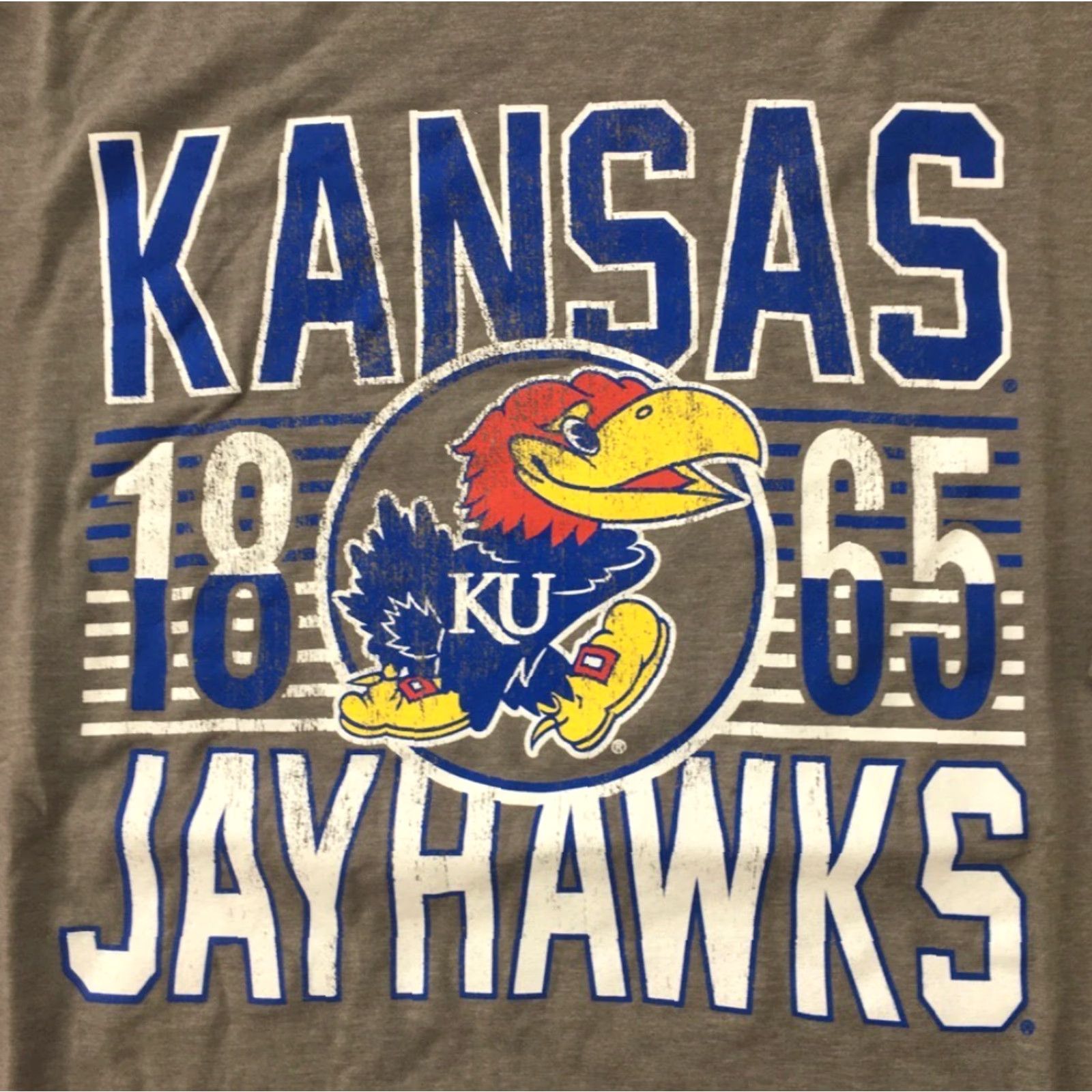 NCAA Kansas Jayhawks 1865 Graphic Shirt Imagine One Adult Large Gray NCAA Mens Size US L / EU 52-54 / 3 - 2 Thumbnail